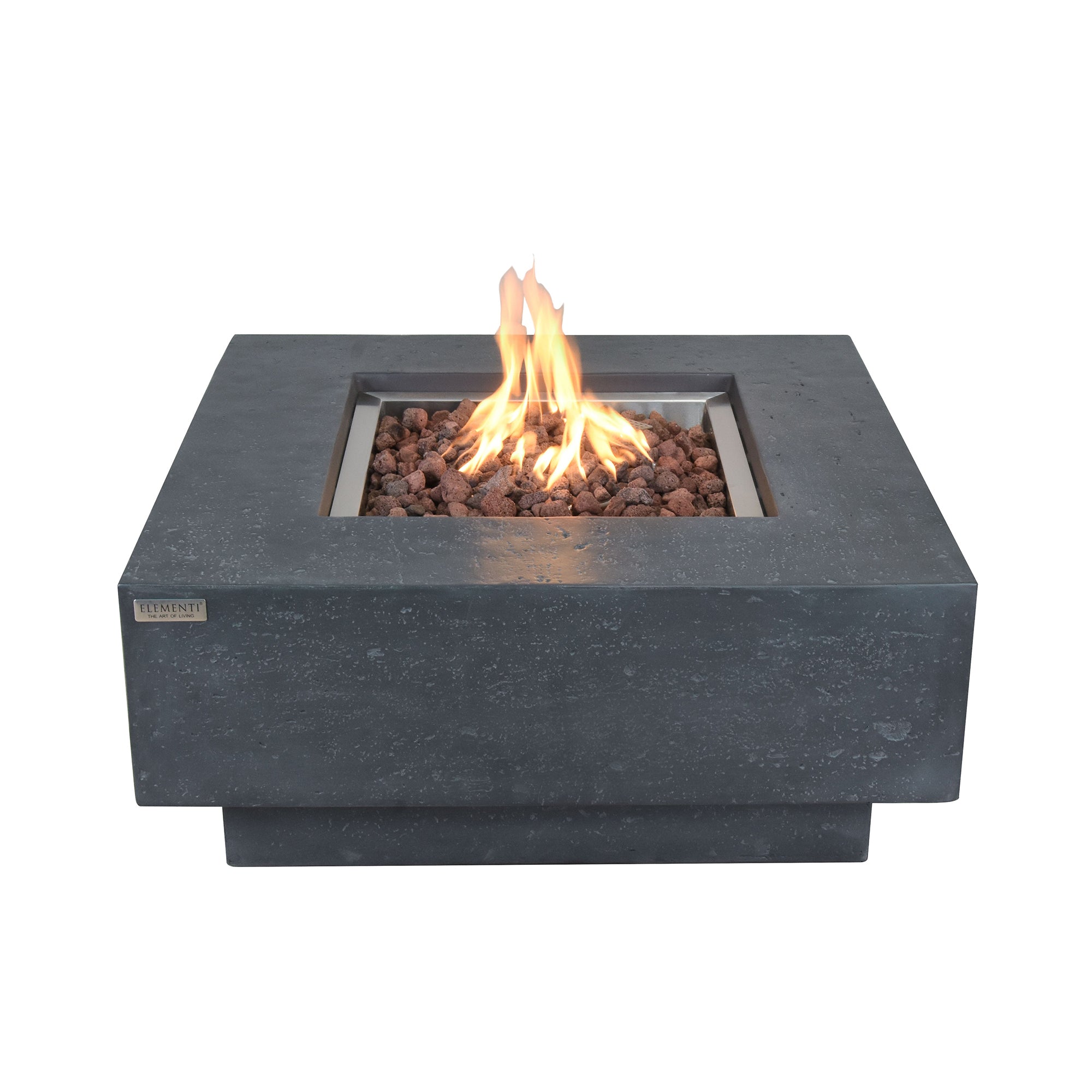 Elementi Manhattan 36" Concrete Outdoor 45,000 BTU Liquid Propane Fire Pit Table