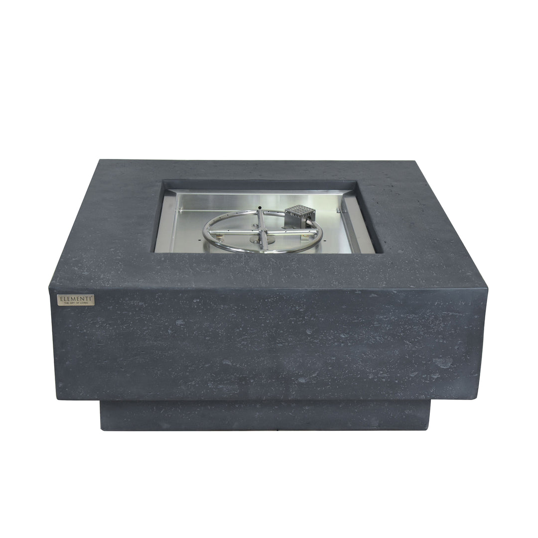 Elementi Manhattan 36" Concrete Outdoor 45,000 BTU Natural Gas Fire Pit Table - VMInnovations