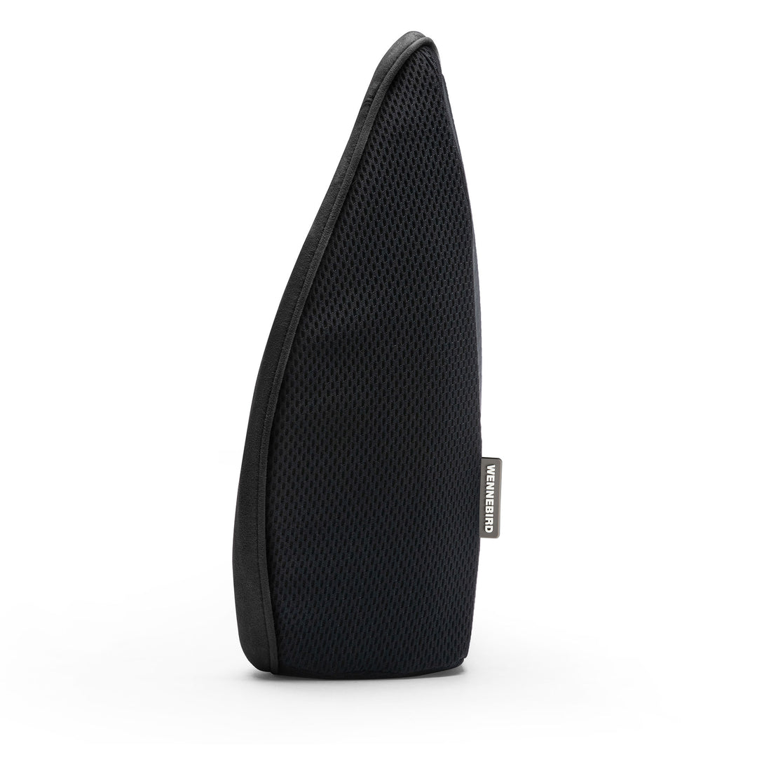 WENNEBIRD Model Q Lumbar Memory Foam Support Pillow to Improve Posture, Black - VMInnovations