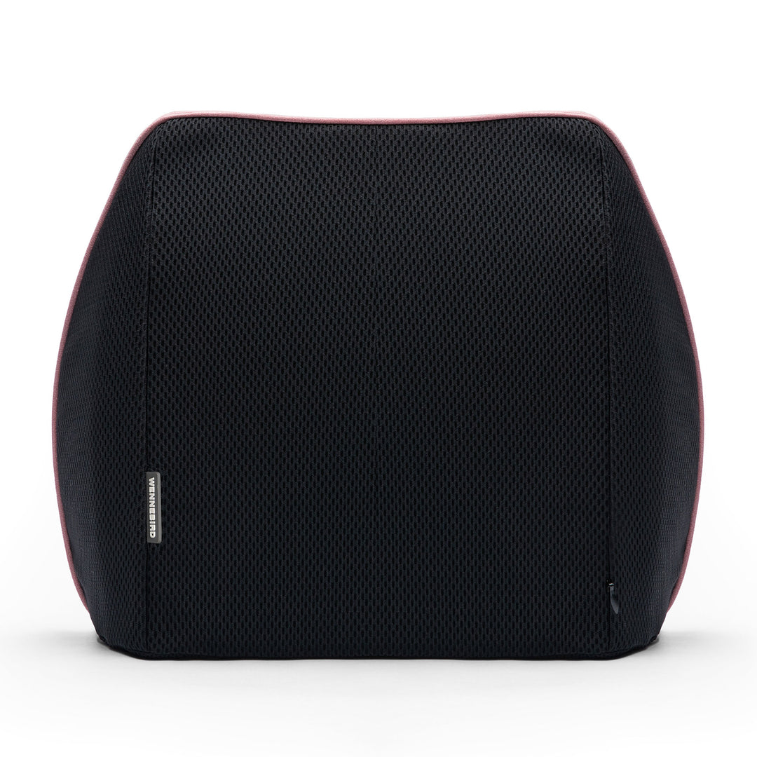 WENNEBIRD Model Q Lumbar Memory Foam Support Pillow to Improve Posture, Pink - VMInnovations