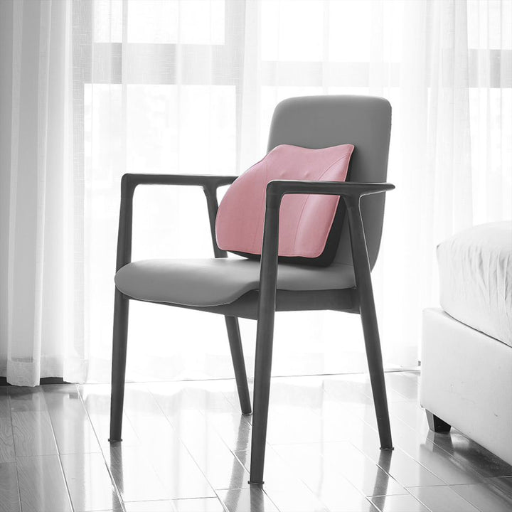 WENNEBIRD Model Q Lumbar Memory Foam Support Pillow to Improve Posture, Pink - VMInnovations