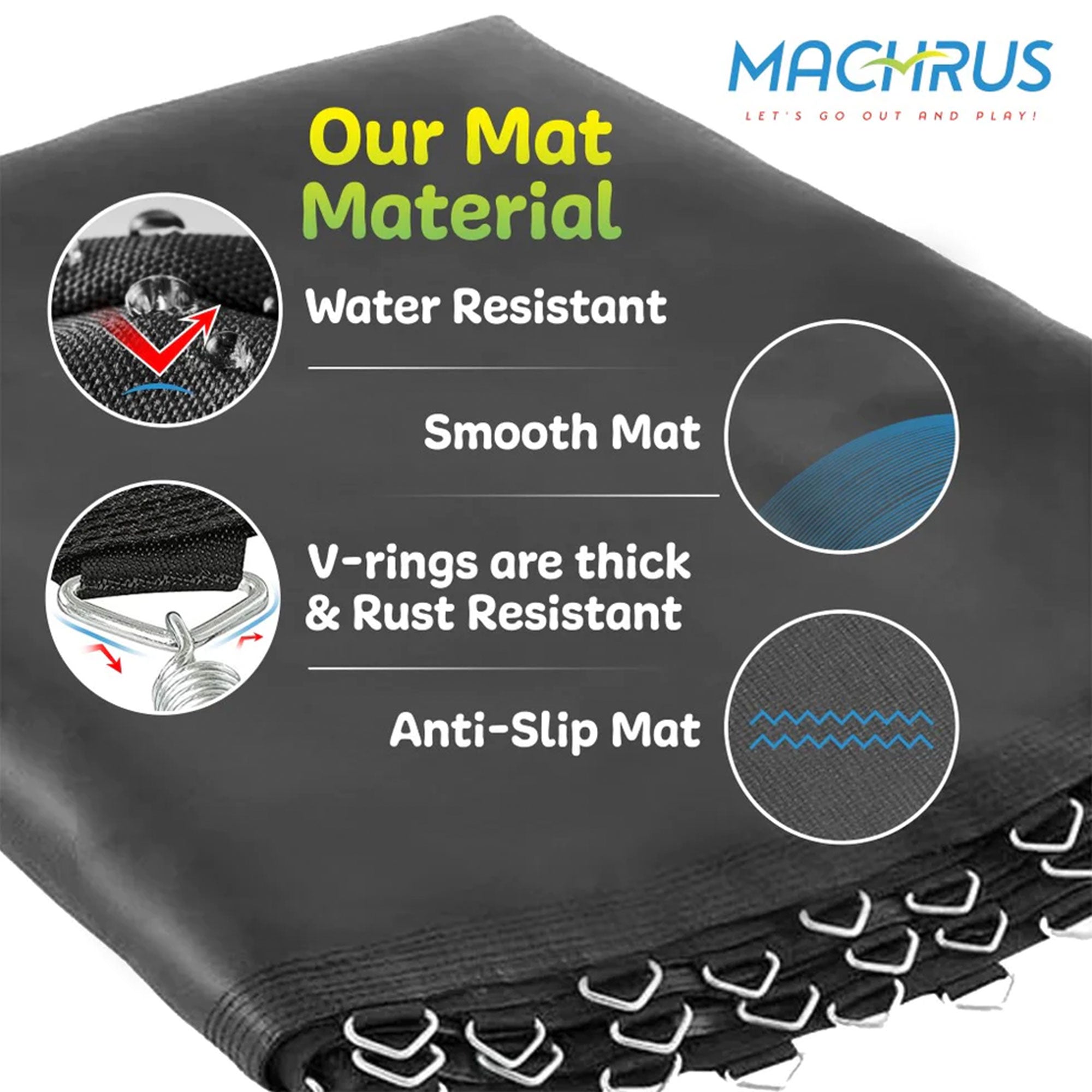 Upper Bounce UBMAT-14-88-7 Trampoline Replacement Mat for 14 Foot Round Frames - VMInnovations