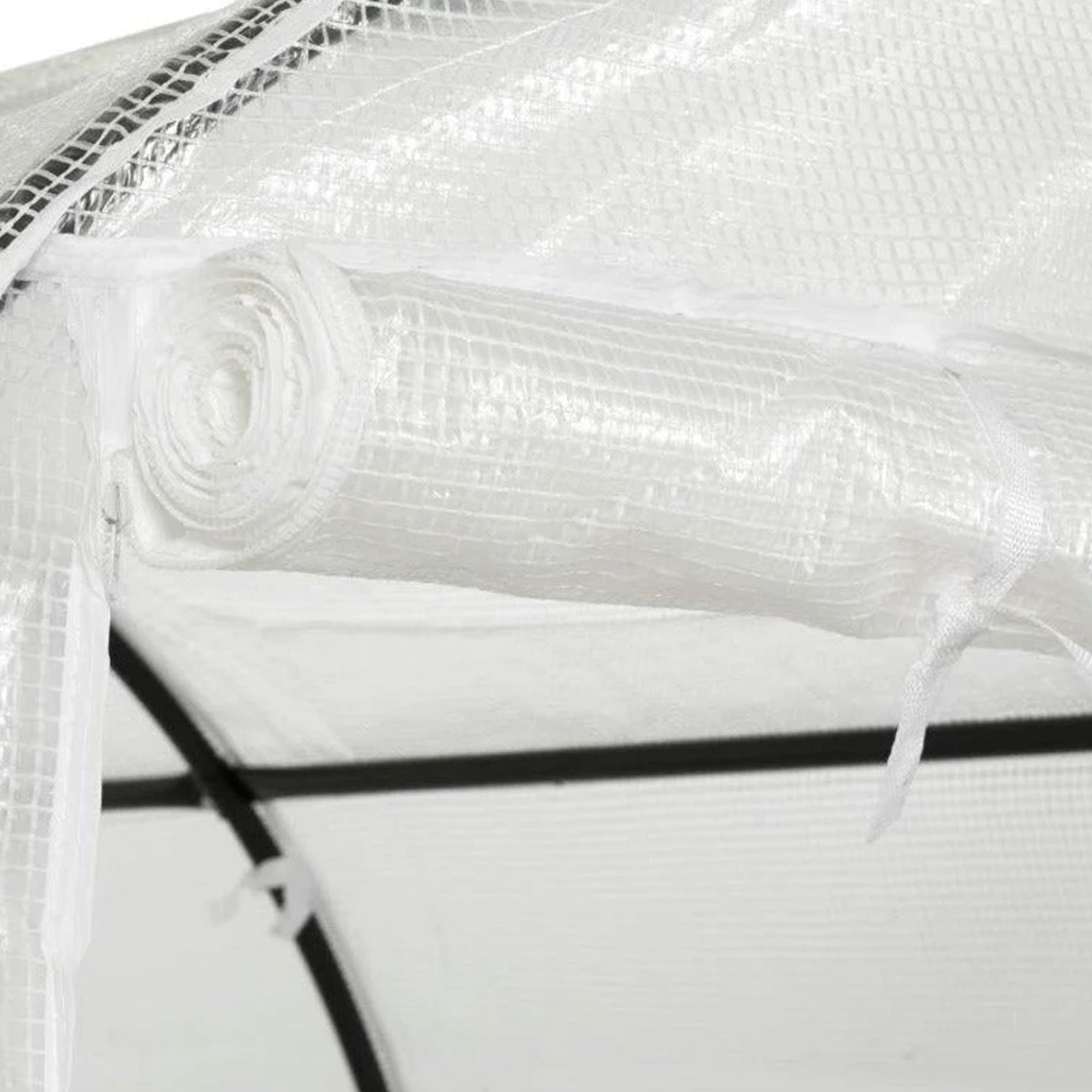 Upper Bounce Ogrow 2 Door Walk In Greenhouse with Ventilation Windows, White - VMInnovations