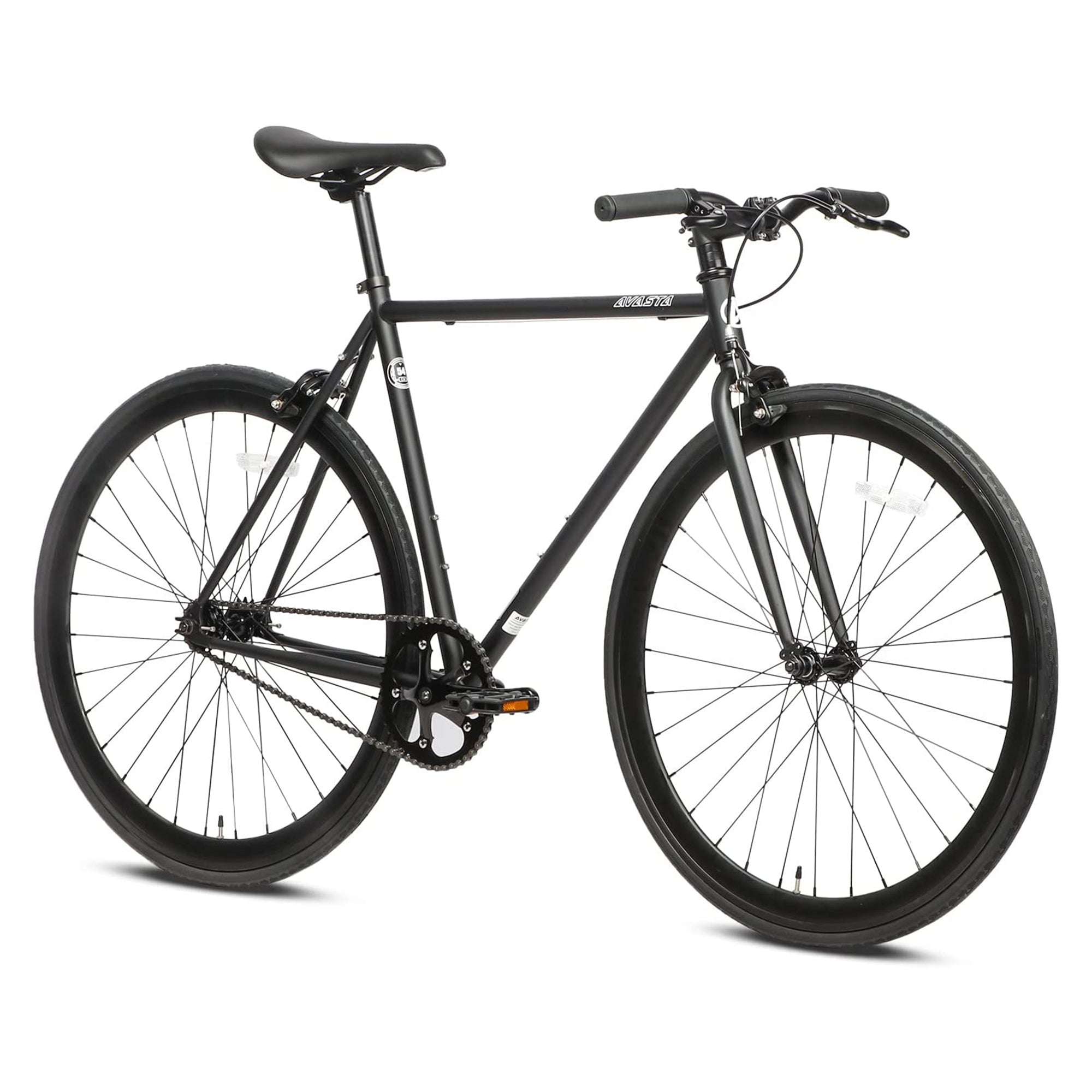 AVASTA 700C 58" Single Speed Loop Fixed Gear Fixie Bike, Black (Open Box) - VMInnovations