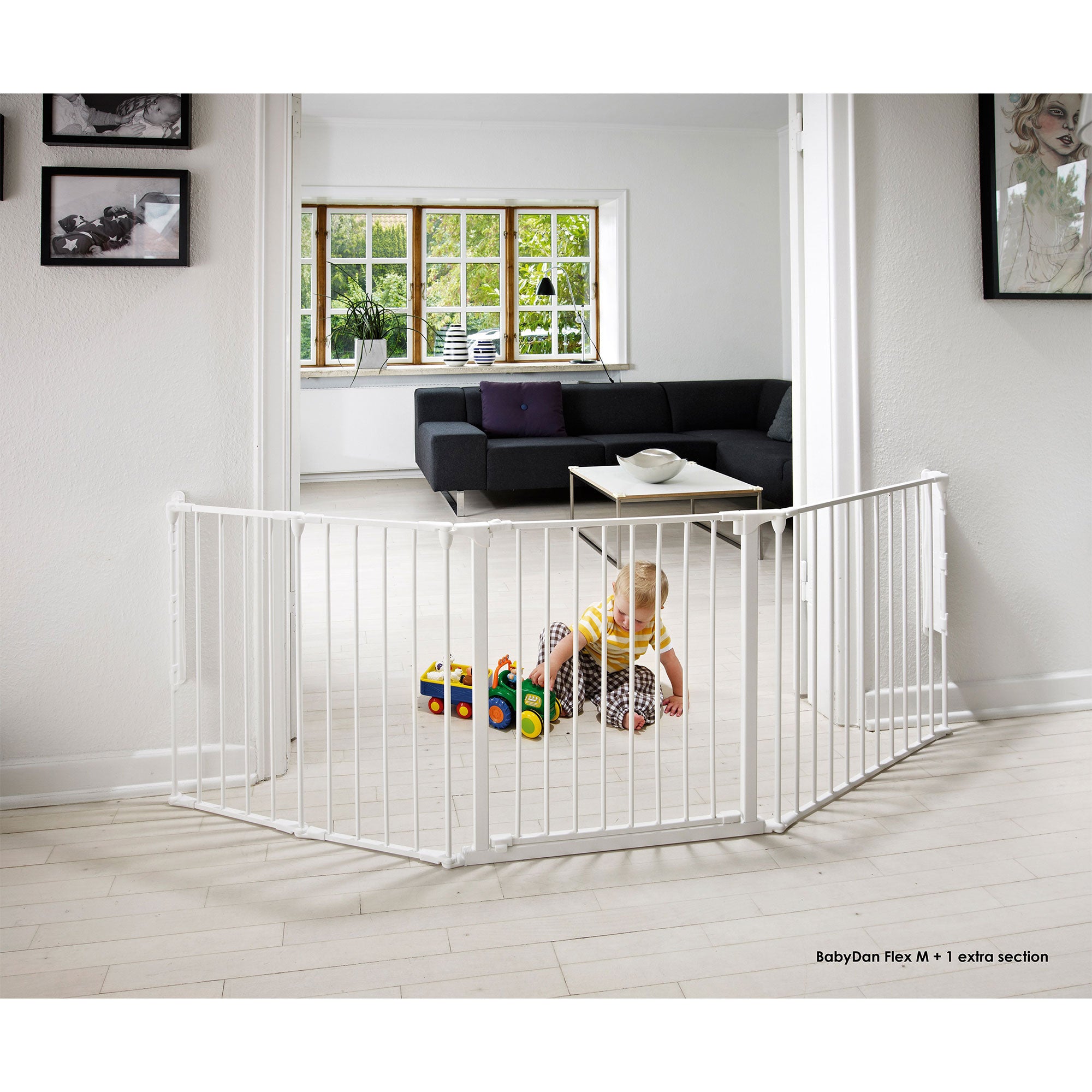 Scandinavian Pet Flex Metal 28.4in Baby Gate Extension Panel Accessory, White - VMInnovations