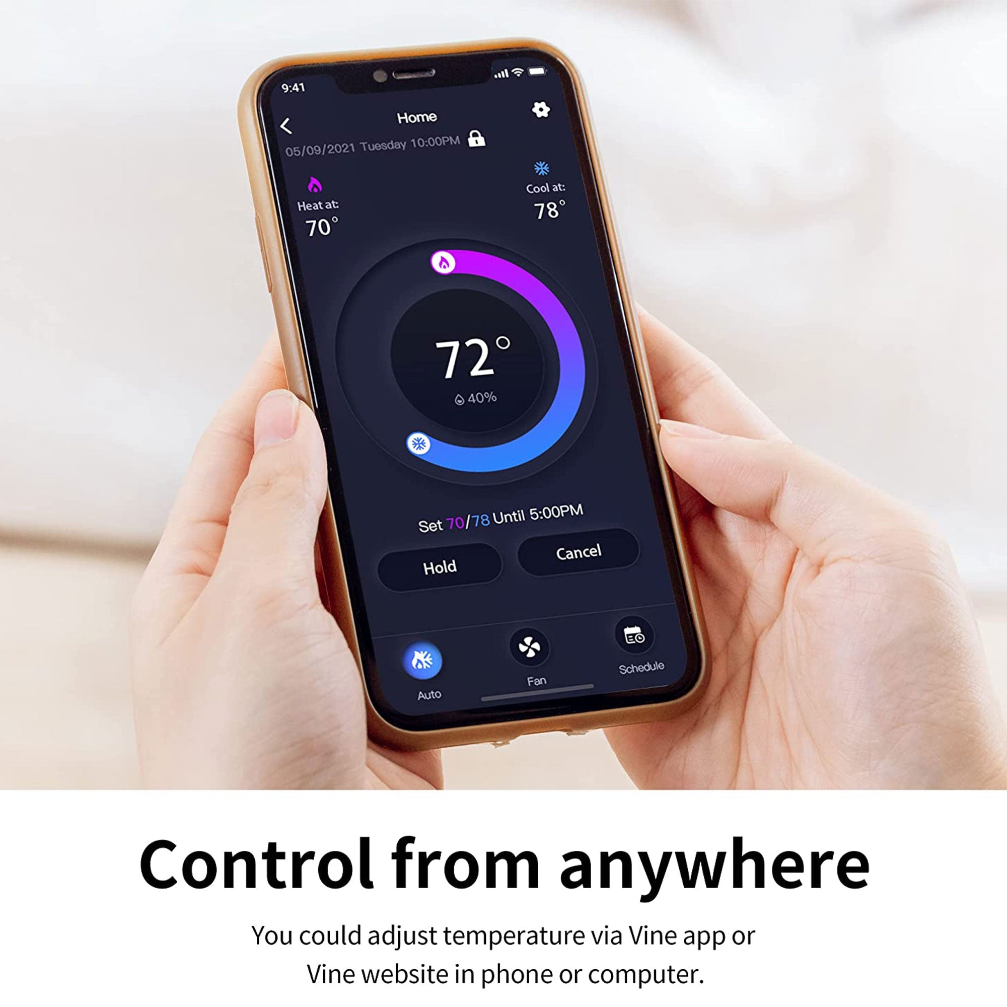 Vine TJ-225 Wi Fi 7 Day & 8 Period Programmable Smart Home Thermostat (Open Box) - VMInnovations