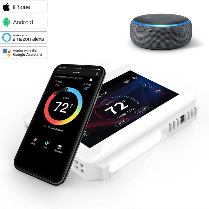 Vine Wi Fi 7 Day and 8 Period Programmable Smart Home Thermostat, 6th Gen - VMInnovations