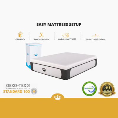 DynastyMattress 14.5” Inch CoolBreeze Plush Medium Soft Gel Memory Foam Mattress Bed, Size Twin USA Made