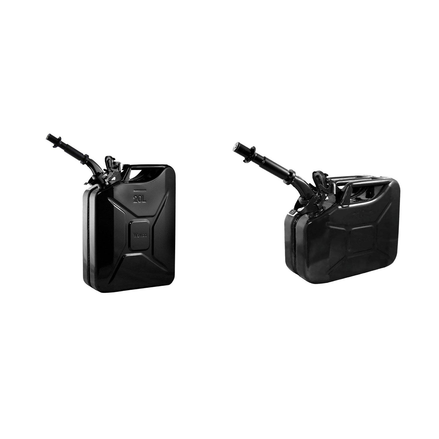 Wavian 5.3 Gallon Fuel Jerry Can Bundle with 2.6 Gallon Gasoline Fuel Jerry Can - VMInnovations