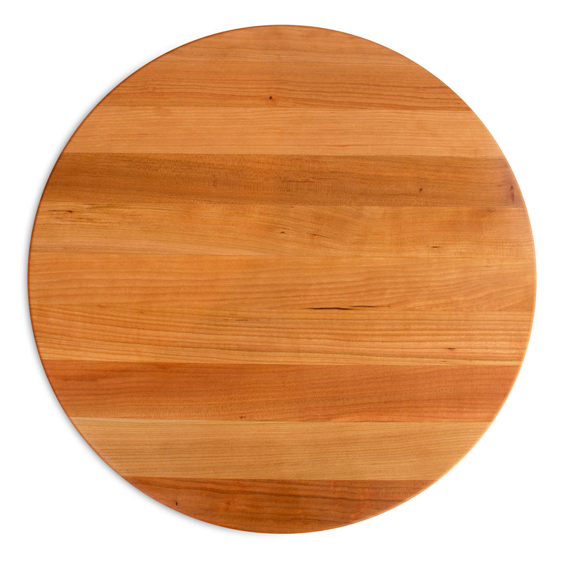 John Boos Cherry Wood End Grain Round Cutting Board for Kitchen,18" x 18" x 1.5"