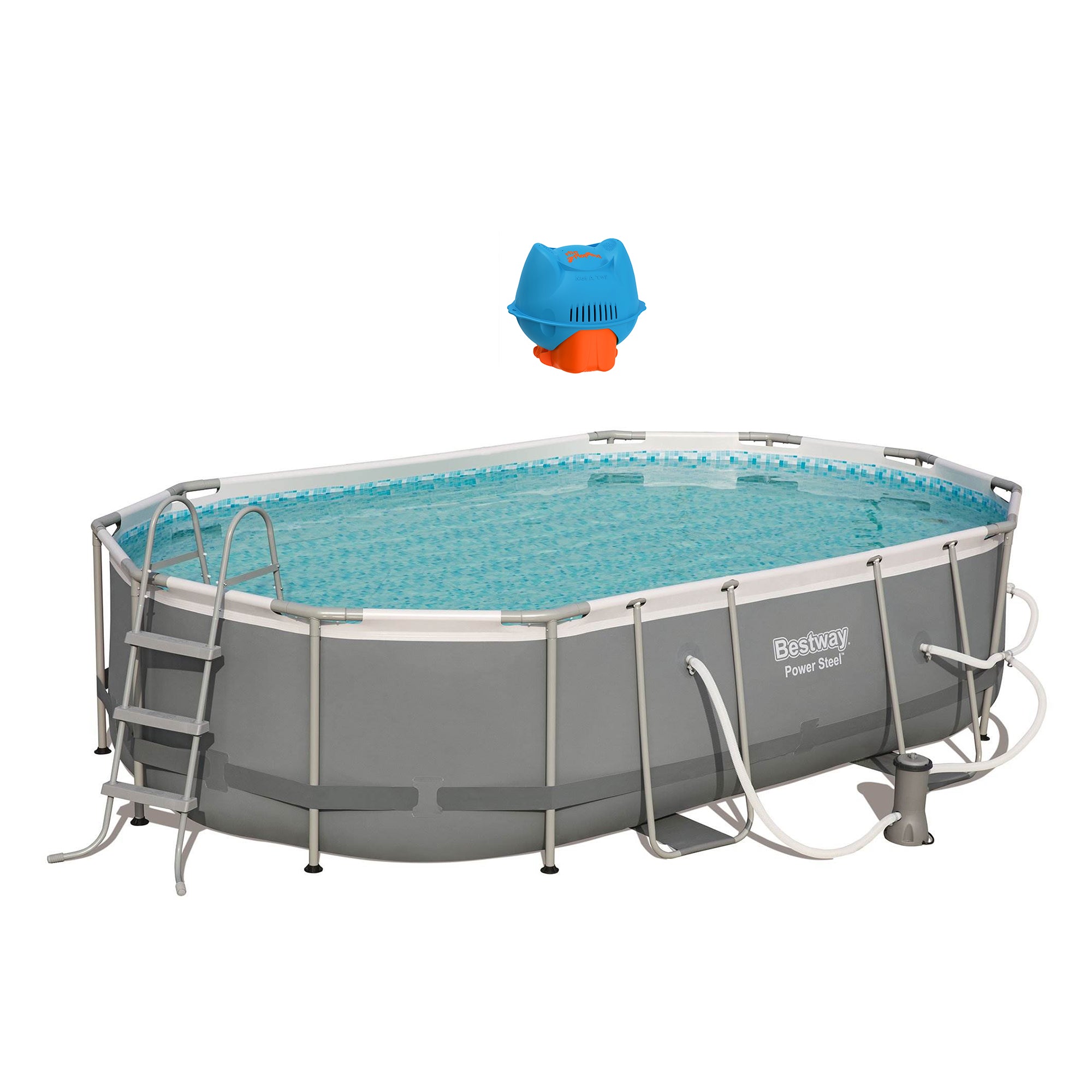 Bestway 18' x 9' x 48" Above Ground Pool Set & Hey! Cool Pool Flip Plop Float