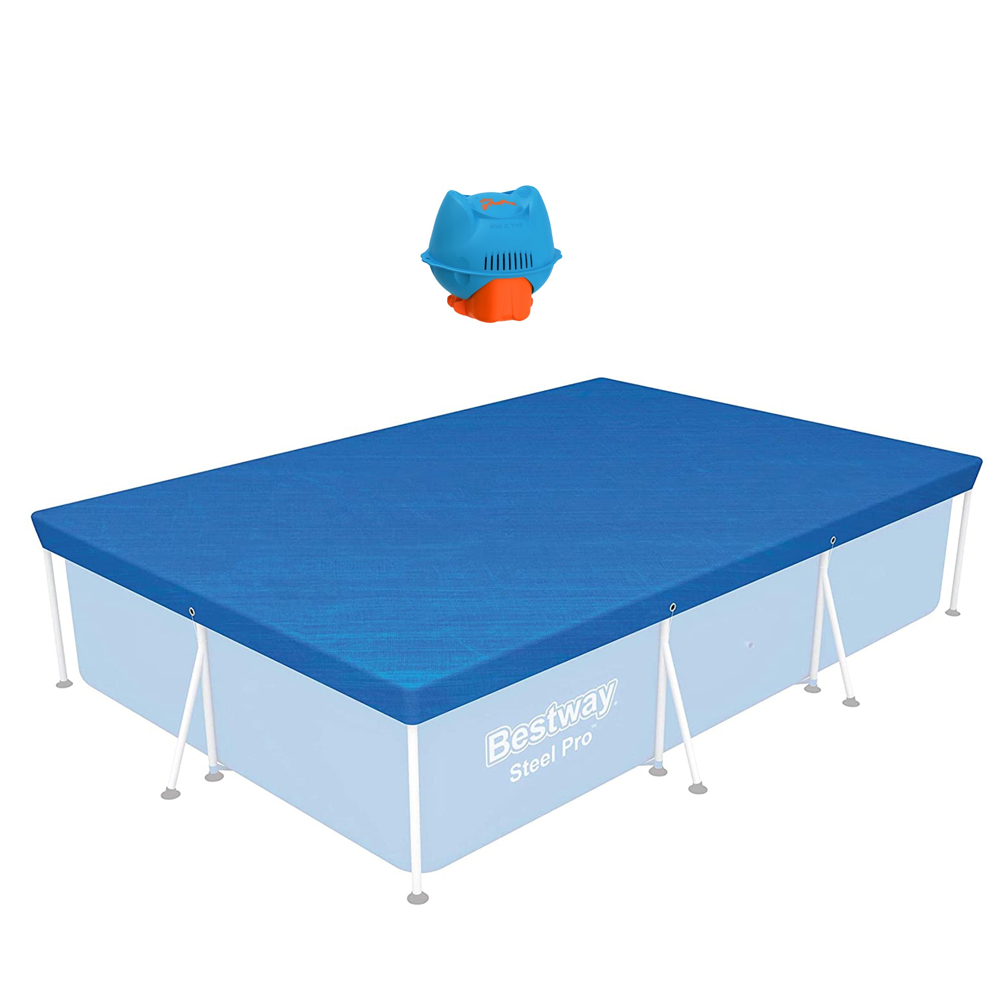 Hey! Cool Pool Flip Plop Pool Mineral Dispenser + Bestway Flowclear Pool Cover