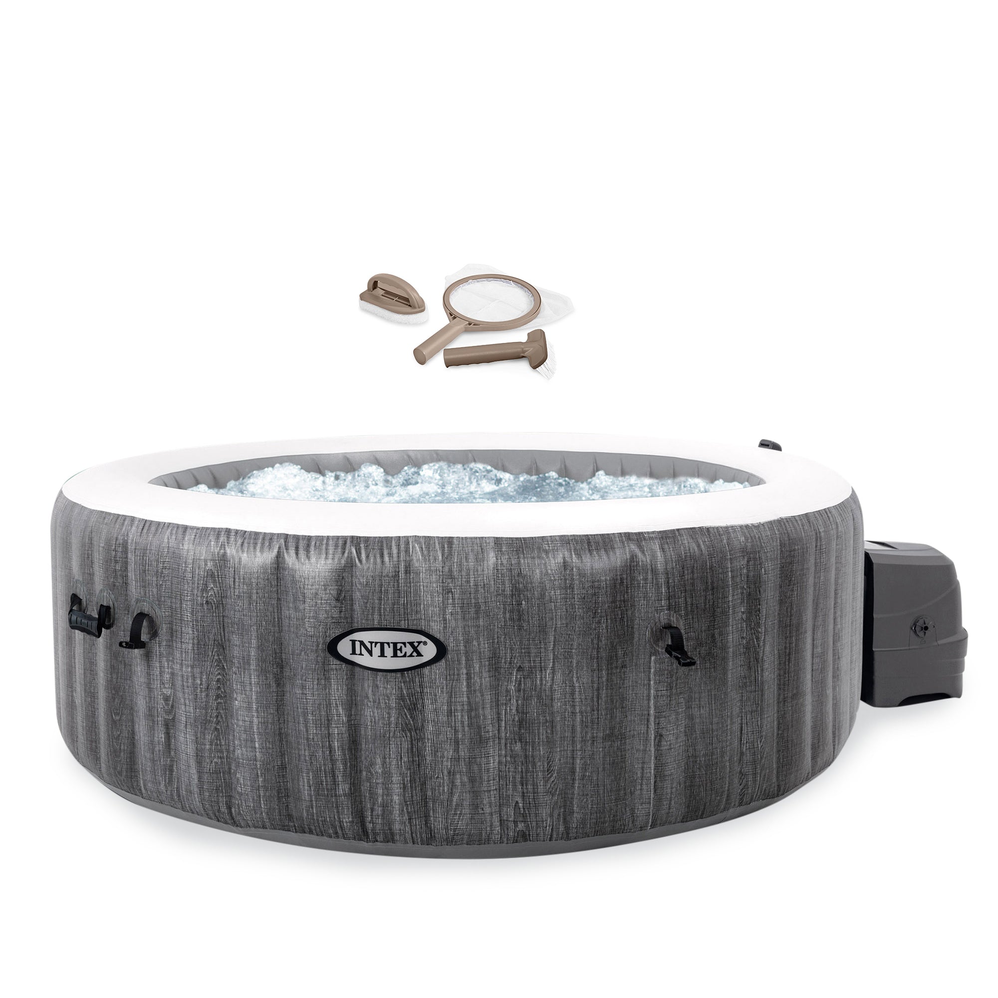 Intex PureSpa Plus Inflatable Hot Tub & Intex PureSpa Maintenance Accessory Kit - VMInnovations