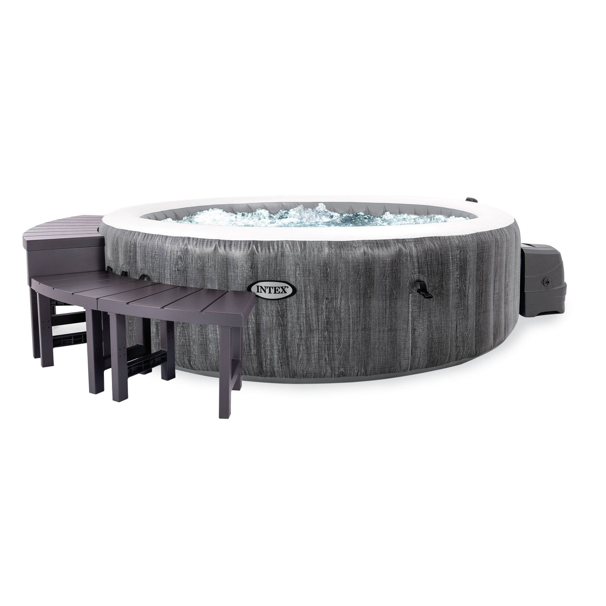Intex PureSpa Plus Inflatable Hot Tub + Intex PureSpa Water Bench Seats (4 Pack) - VMInnovations