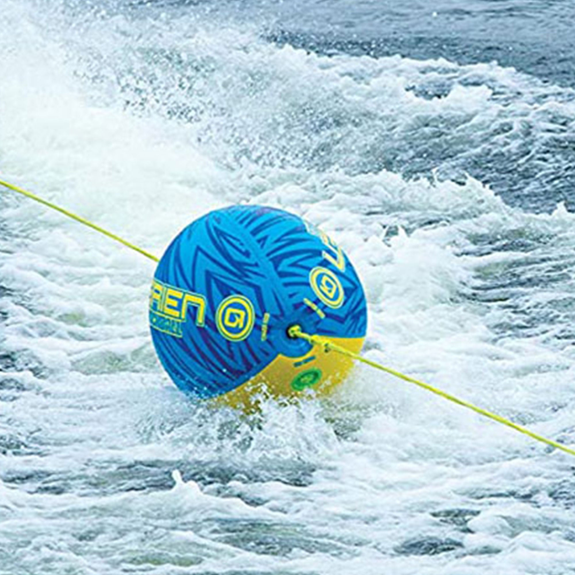 O'Brien Oval Shock Ball Towable Rope Float and Bat Wing 3 Person Inflatable Tube