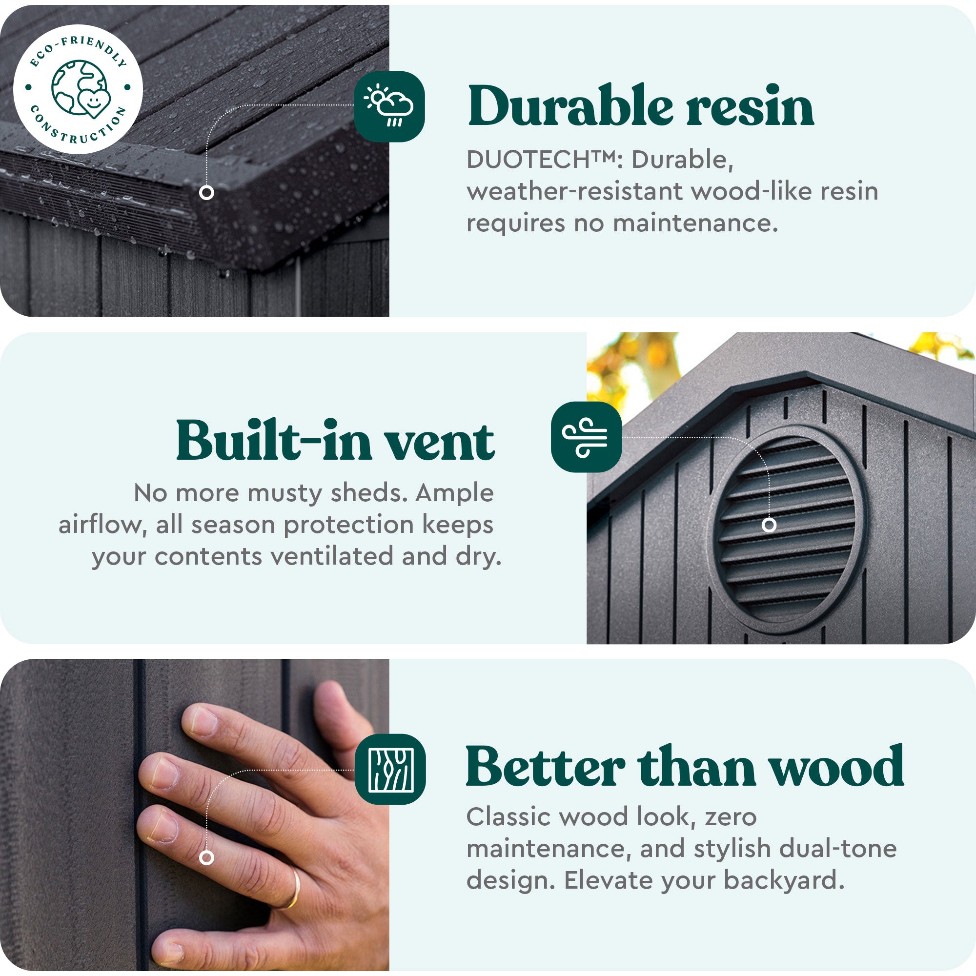 Keter Oakland 11' x 7.5' Outdoor Shed for Garden Accessories, Gray (For Parts) - VMInnovations