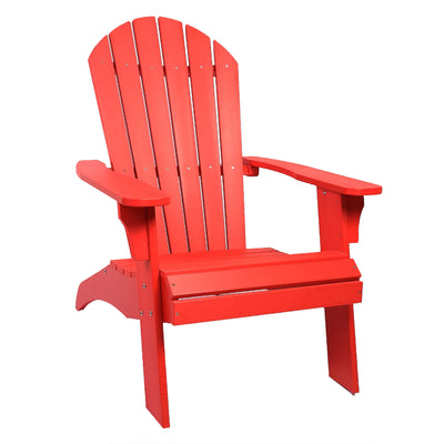 PolyTEAK King Size Adirondack Chair with Durable and Waterproof Material, Red