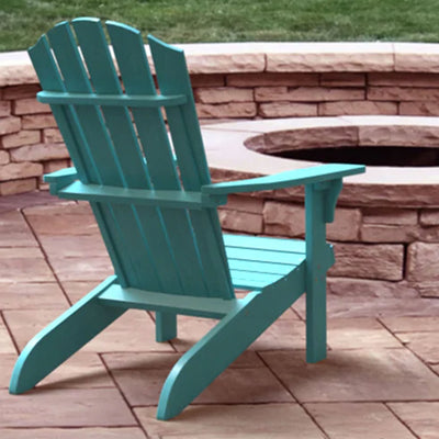 PolyTEAK Element Collection Poly Lumber All Weather Adirondack Patio Chair, Blue
