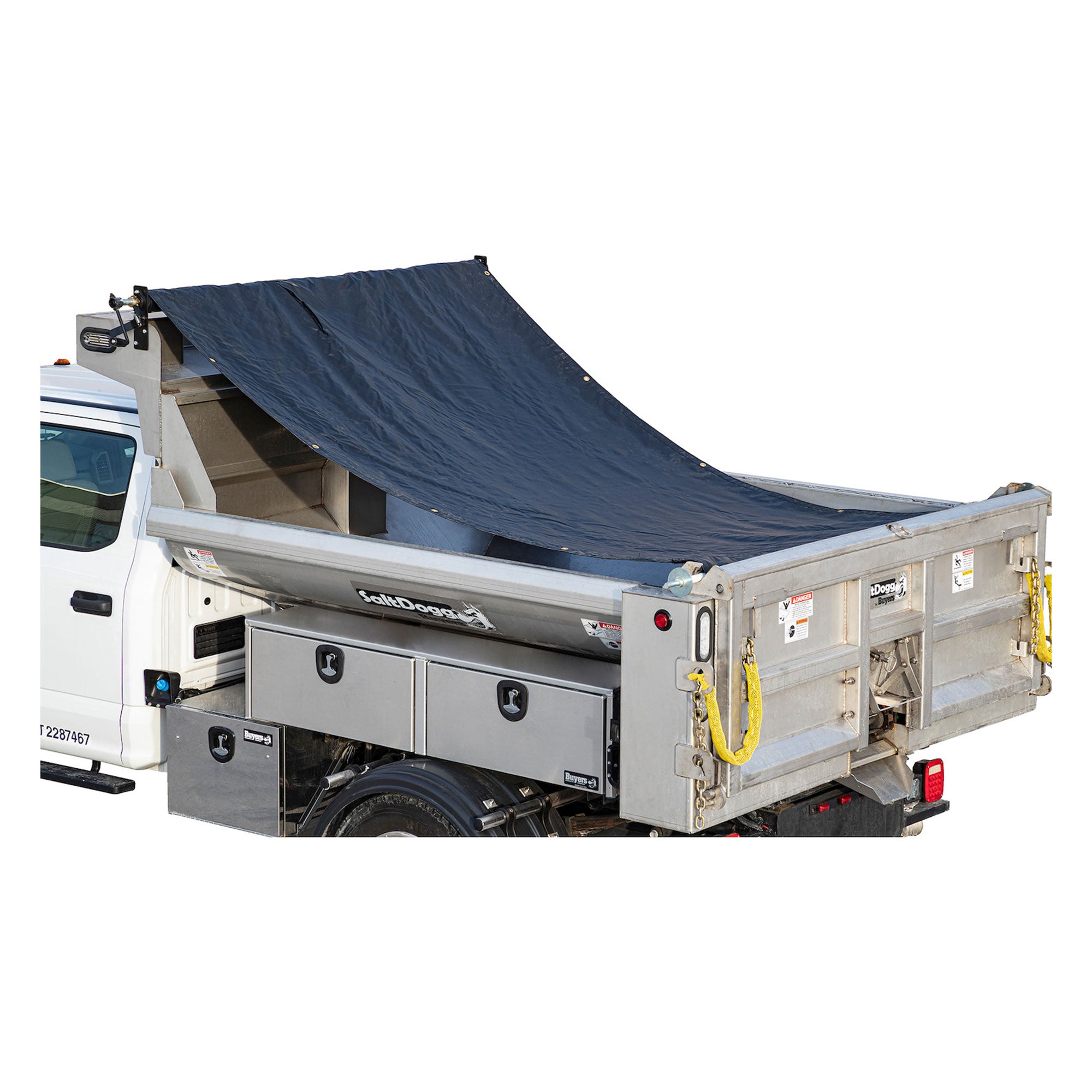 Buyers Products DTR7518 Vinyl Mesh Dump Body Tarp System, 18 x 7.5 Feet, Black