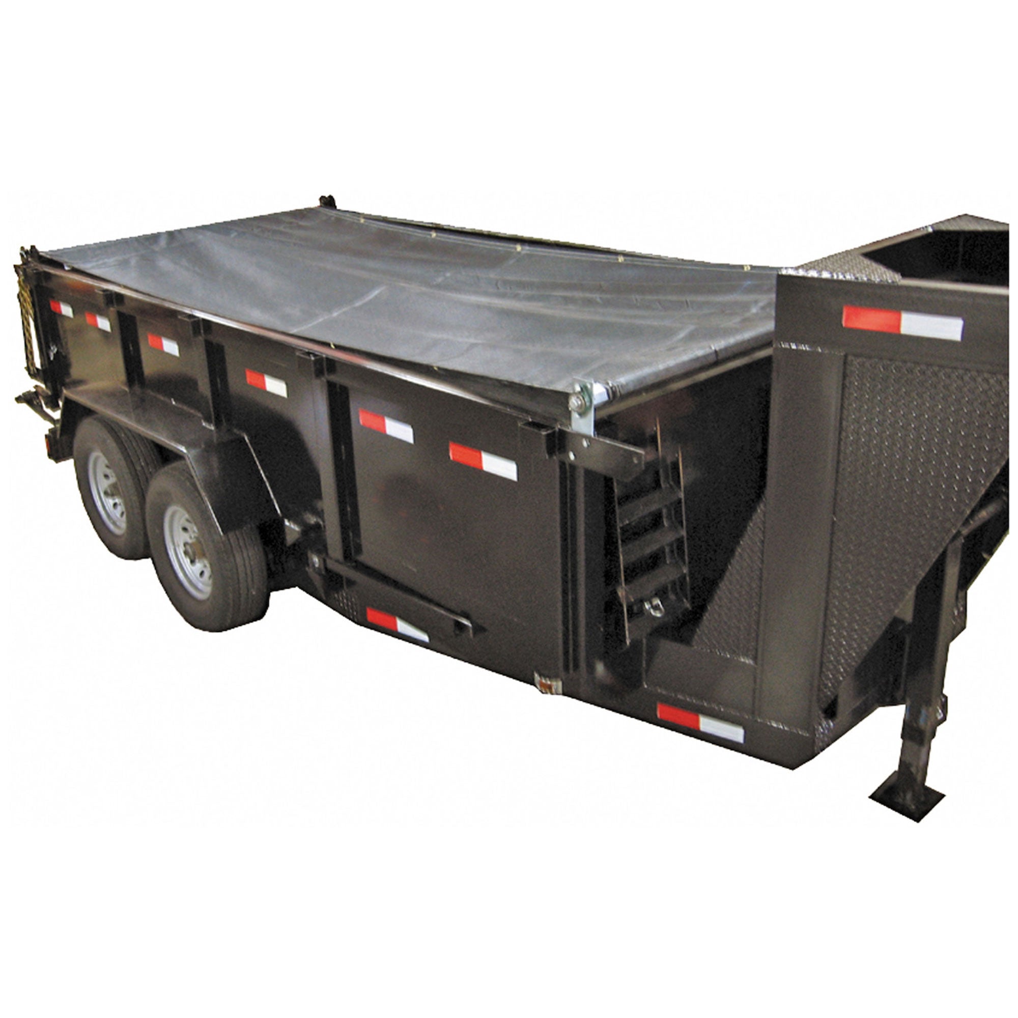Buyers Products DTR7518 Vinyl Mesh Dump Body Tarp System, 18 x 7.5 Feet, Black