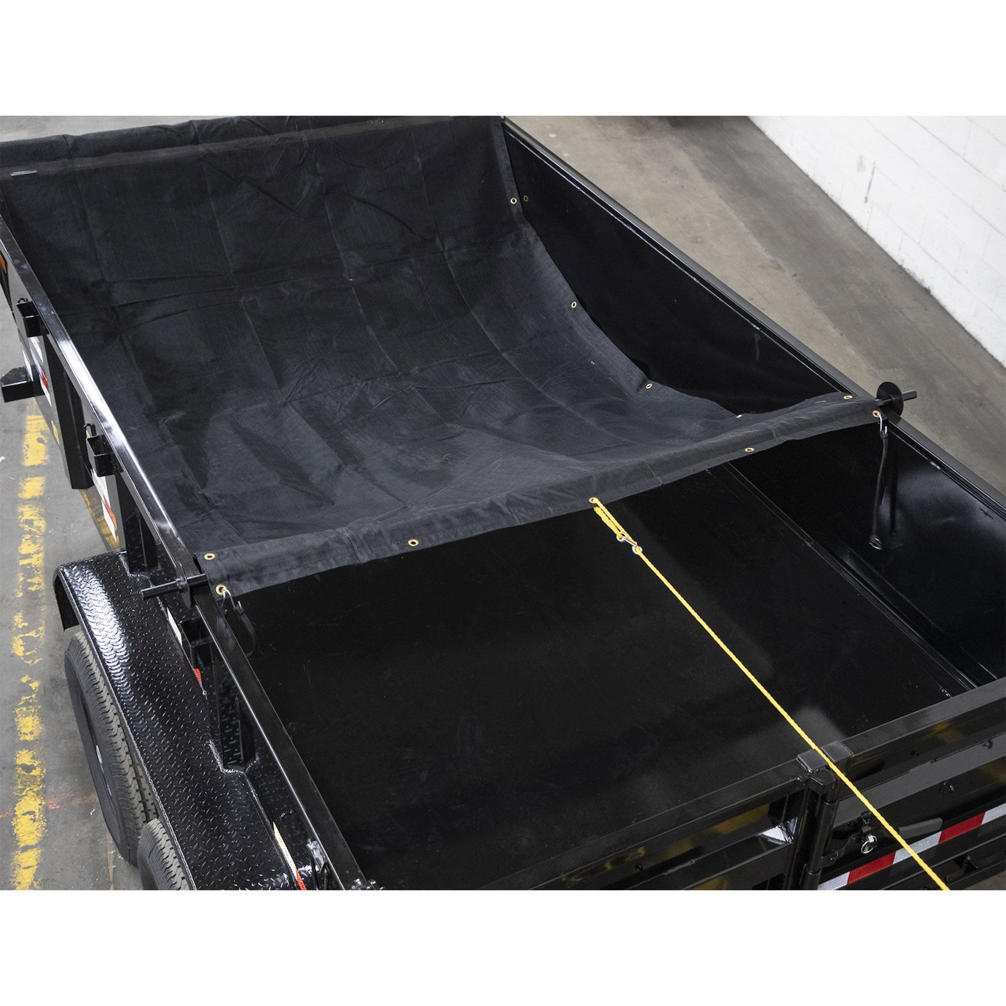 Buyers Products DTR7518 Vinyl Mesh Dump Body Tarp System, 18 x 7.5 Feet, Black