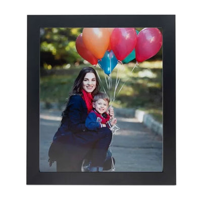 19x27 In Solid Wood Wall Hanging Picture Frame w/ Plexi Glass, Black (Open Box)