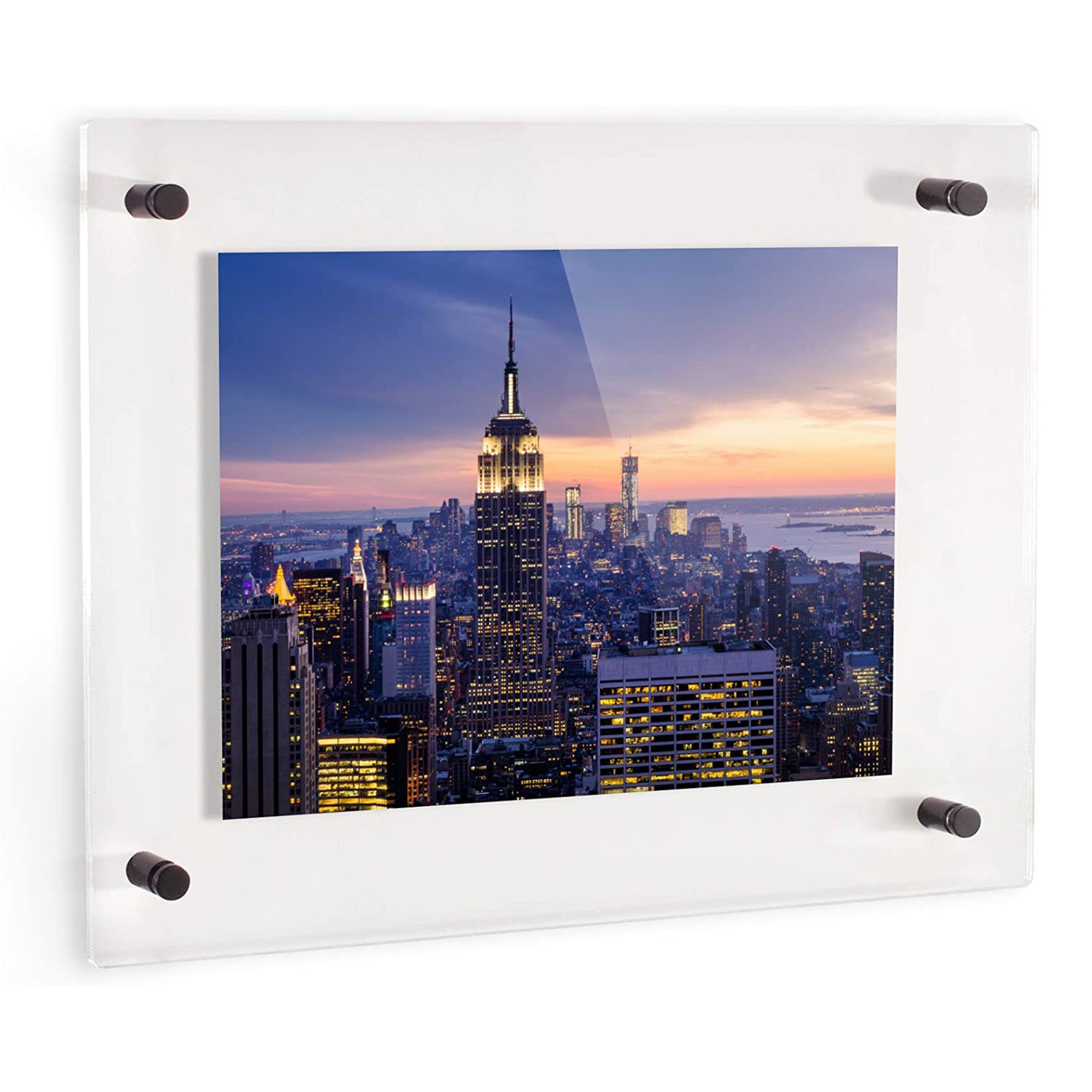 ArtToFrames 20 x 30 Inch Floating Acrylic Frame with Black Wall Mount Hardware