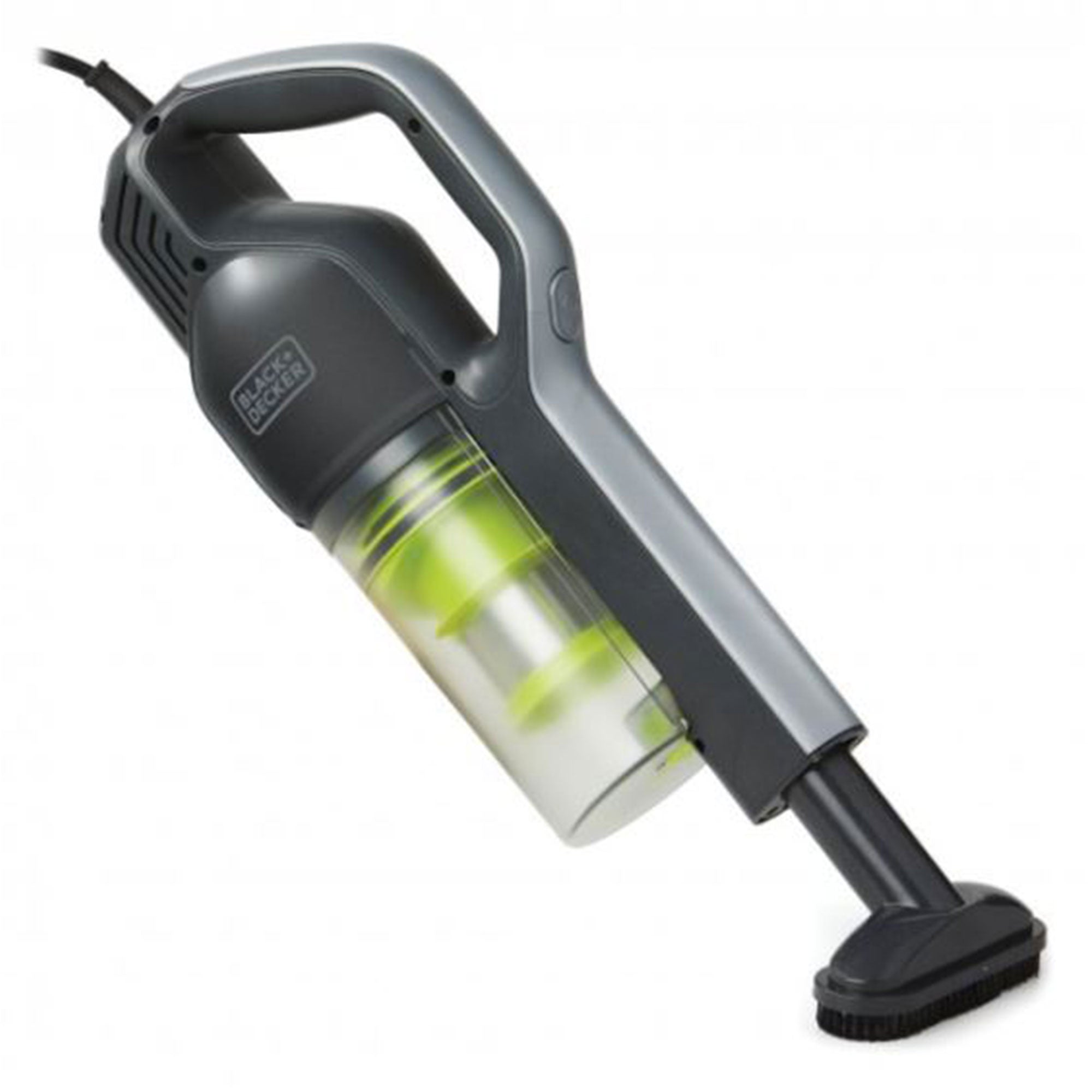 Black and Decker Compact Stick Vacuum Cleaner with HEPA Filter, Gray and Green