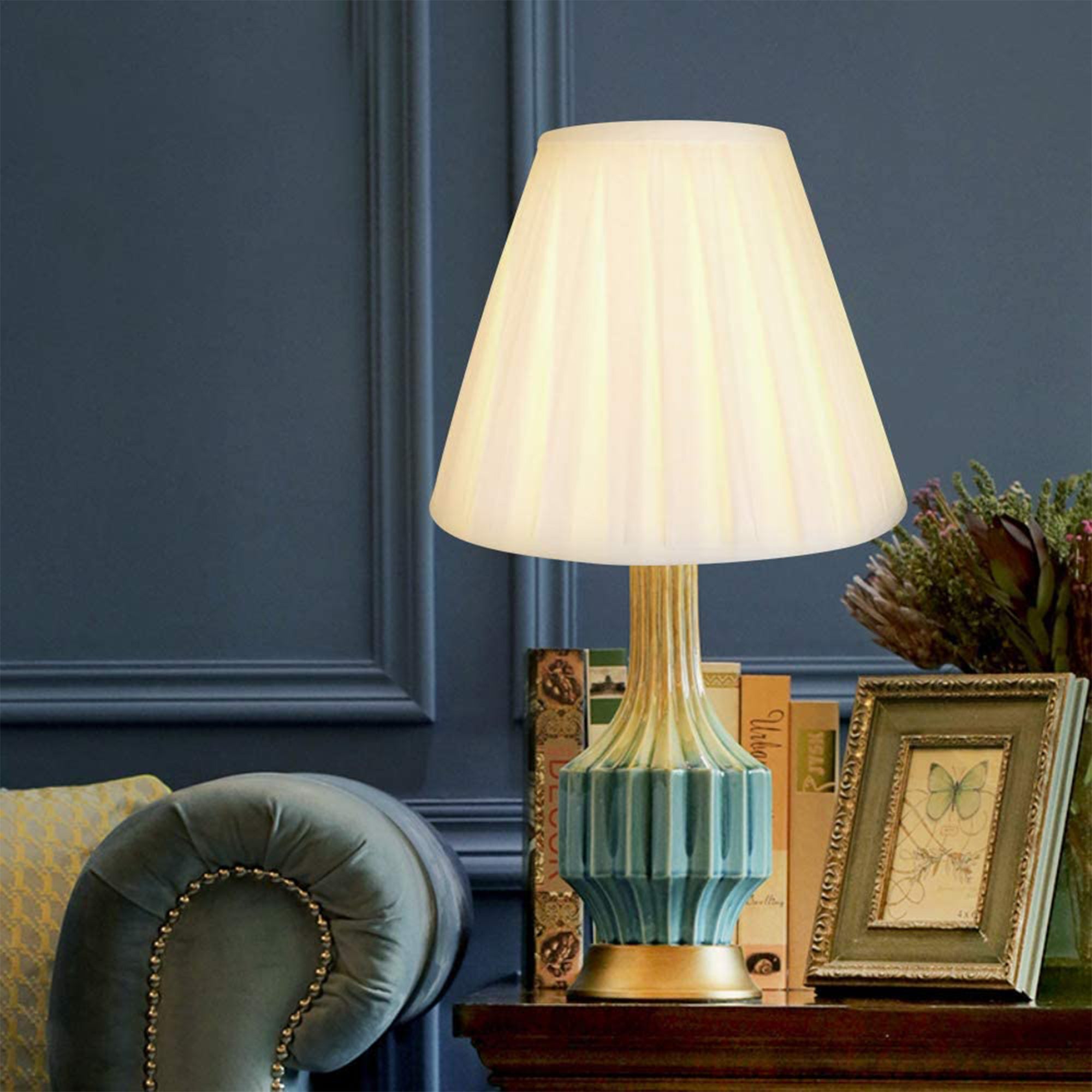 ALUCSET Pleated Barrel Lamp Shade for Table Lamps and Floor Lights (Open Box) - VMInnovations
