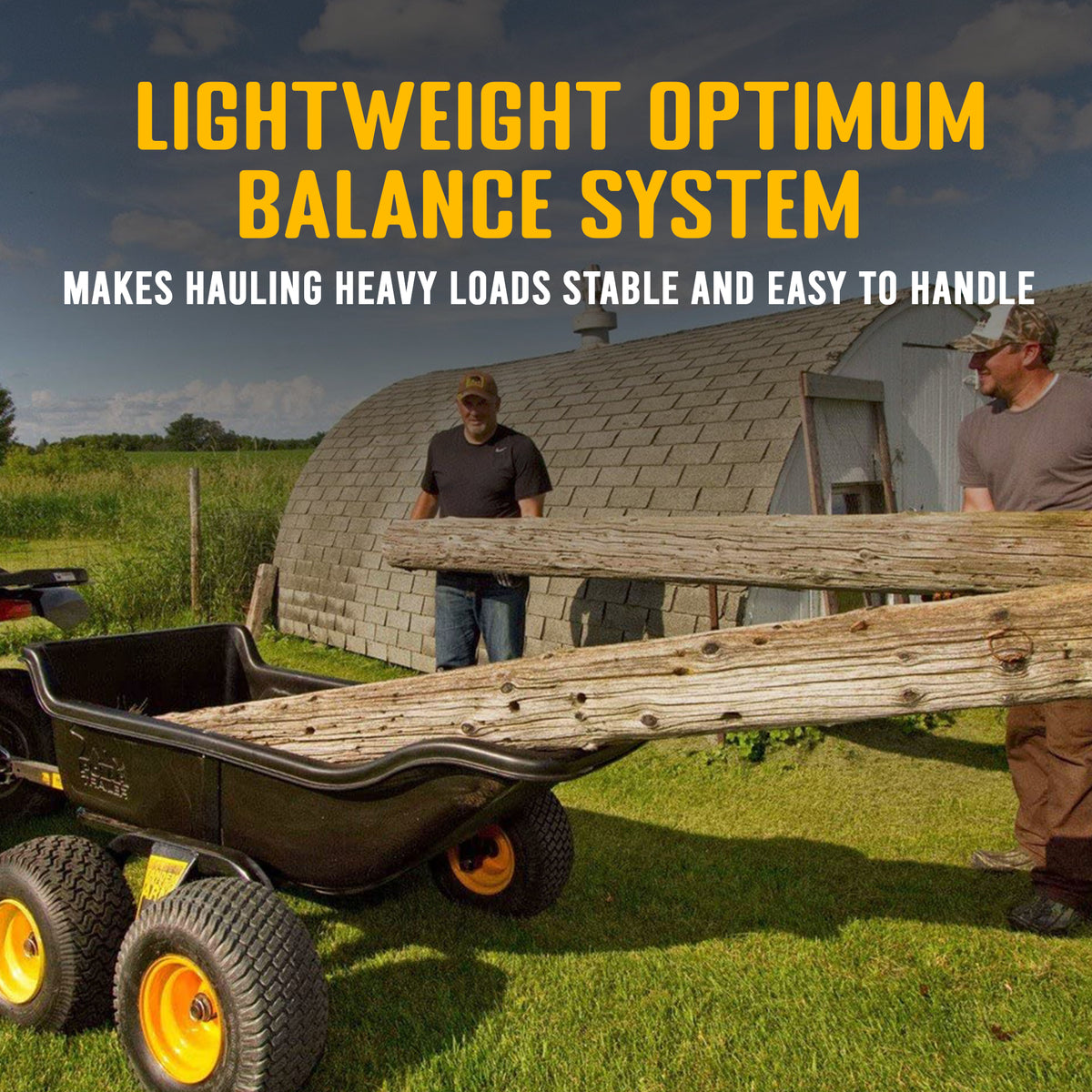 Steel Frame Tandem Axle Hauling Trailer w/ Rugged Wheels (Used)