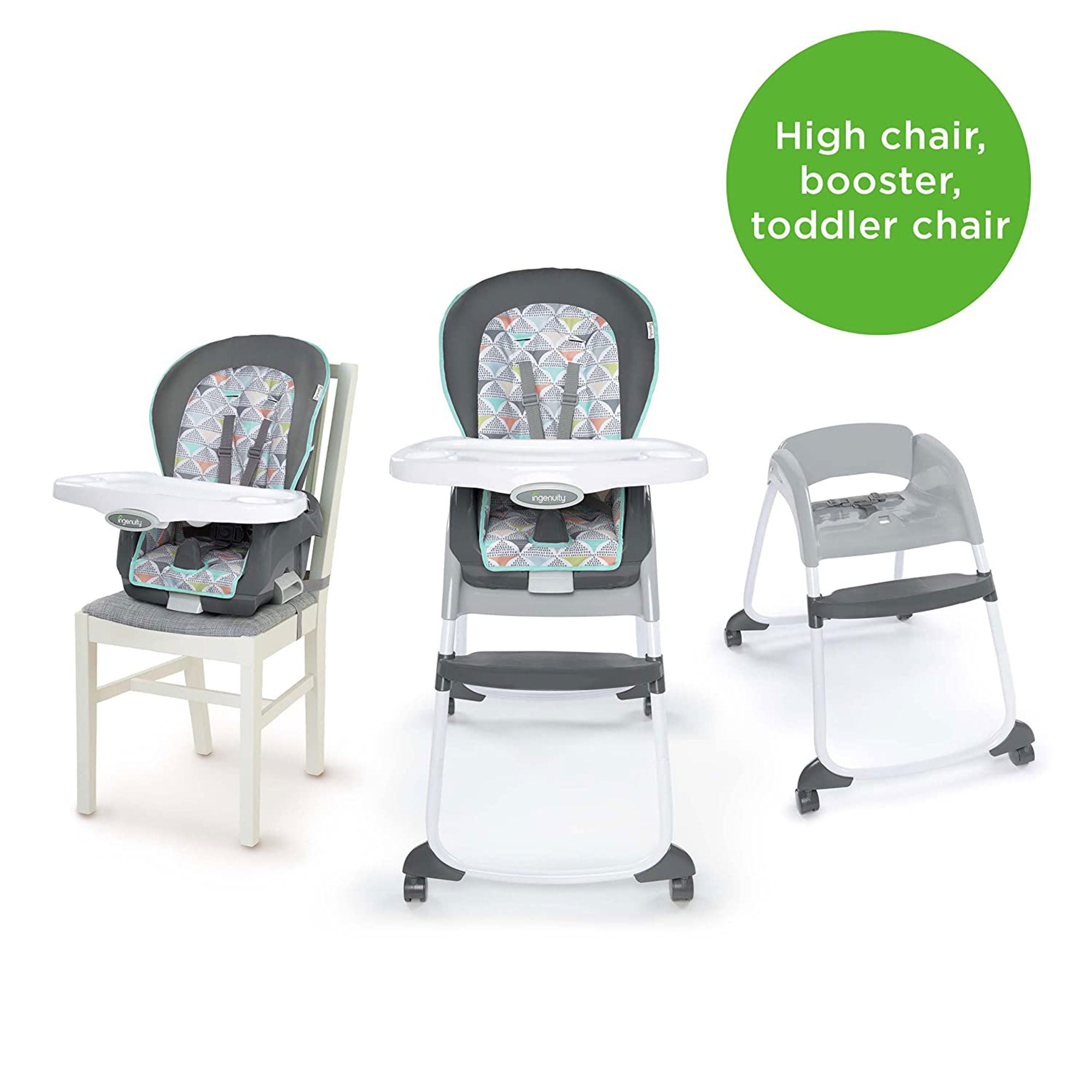 Ingenuity Trio Elite 3 in 1 Full Size Baby Toddler High Chair Booster, Bryant