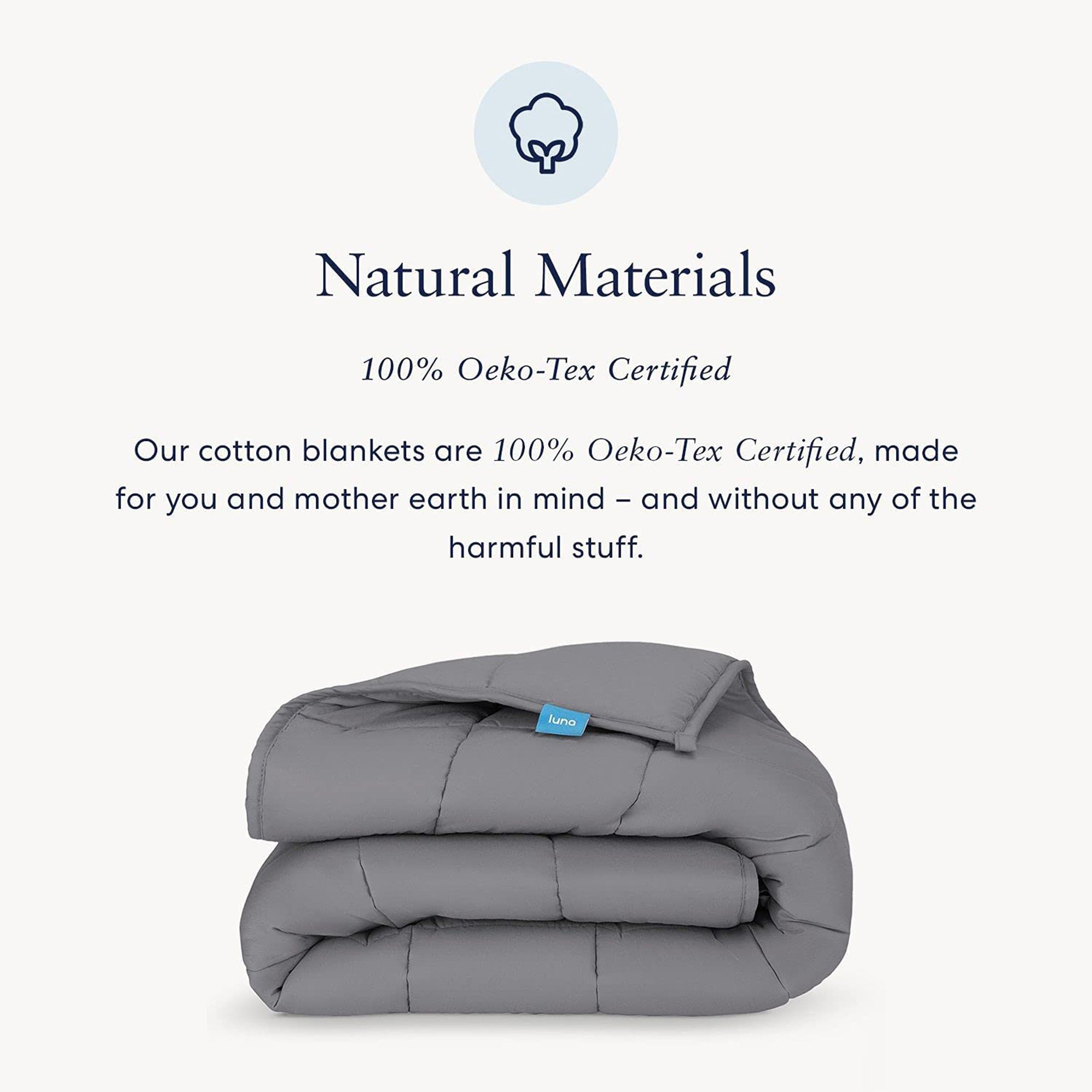 Luna Adult Breathable Cotton Weighted Blanket, Quatrefoil Silver Gray (Open Box) - VMInnovations