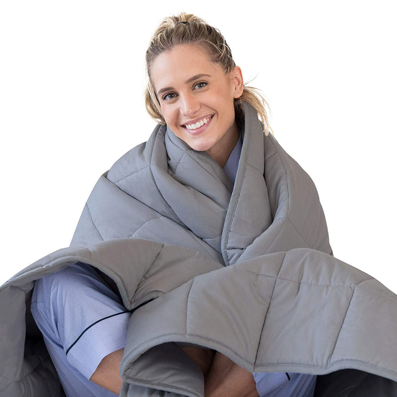 Luna Adult Cotton Weighted Blanket, 60 x 80 Inch, 20 Pounds (Open Box)
