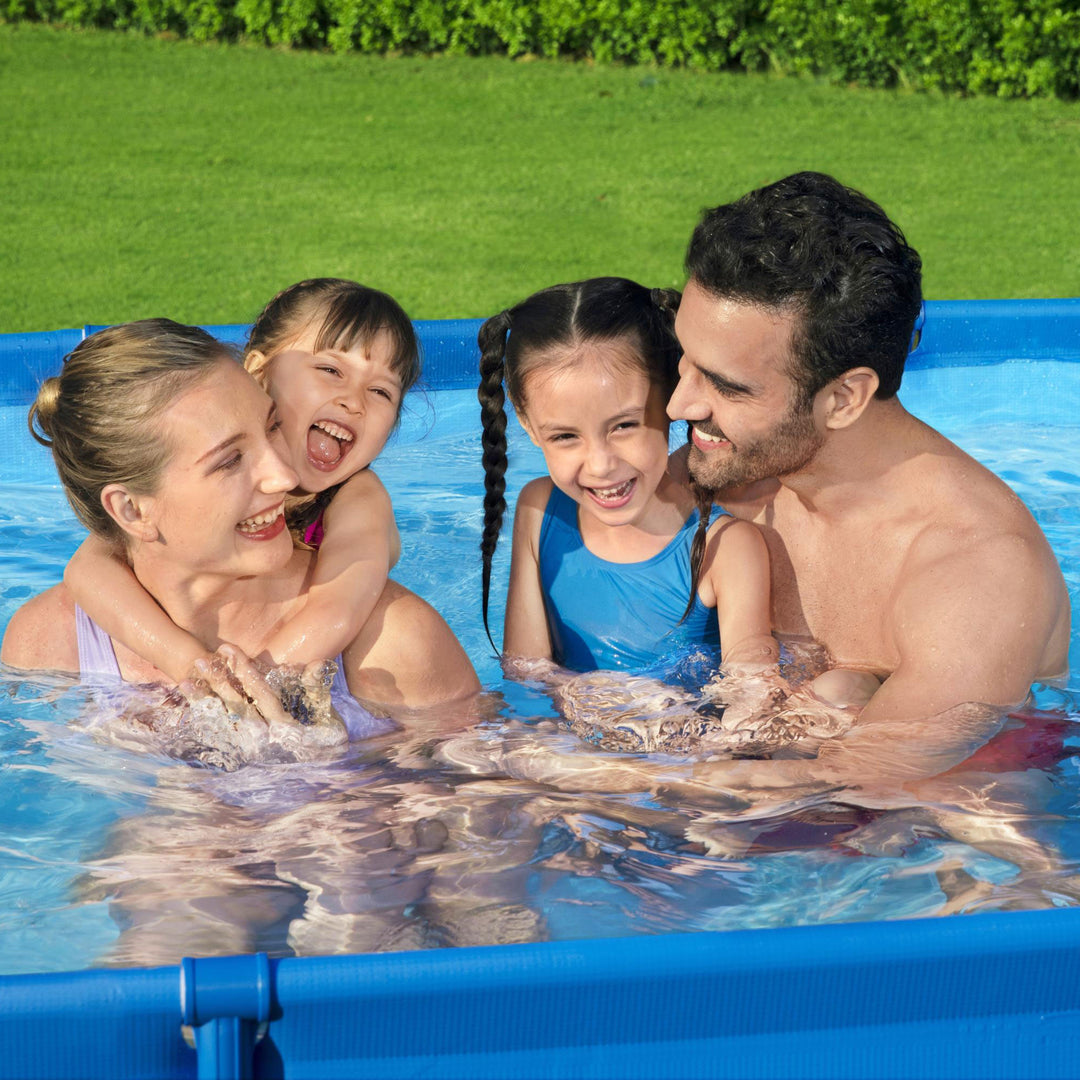 Bestway Steel Pro 118"x79"x26" Rectangular Above Ground Outdoor Swimming Pool - VMInnovations