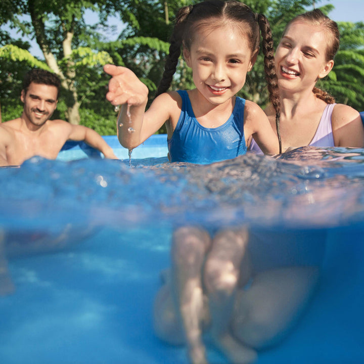 Bestway Steel Pro 118"x79"x26" Rectangular Above Ground Outdoor Swimming Pool - VMInnovations