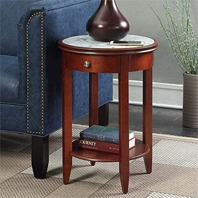 Convenience Concepts American Heritage Baldwin End Table with Drawer, Black