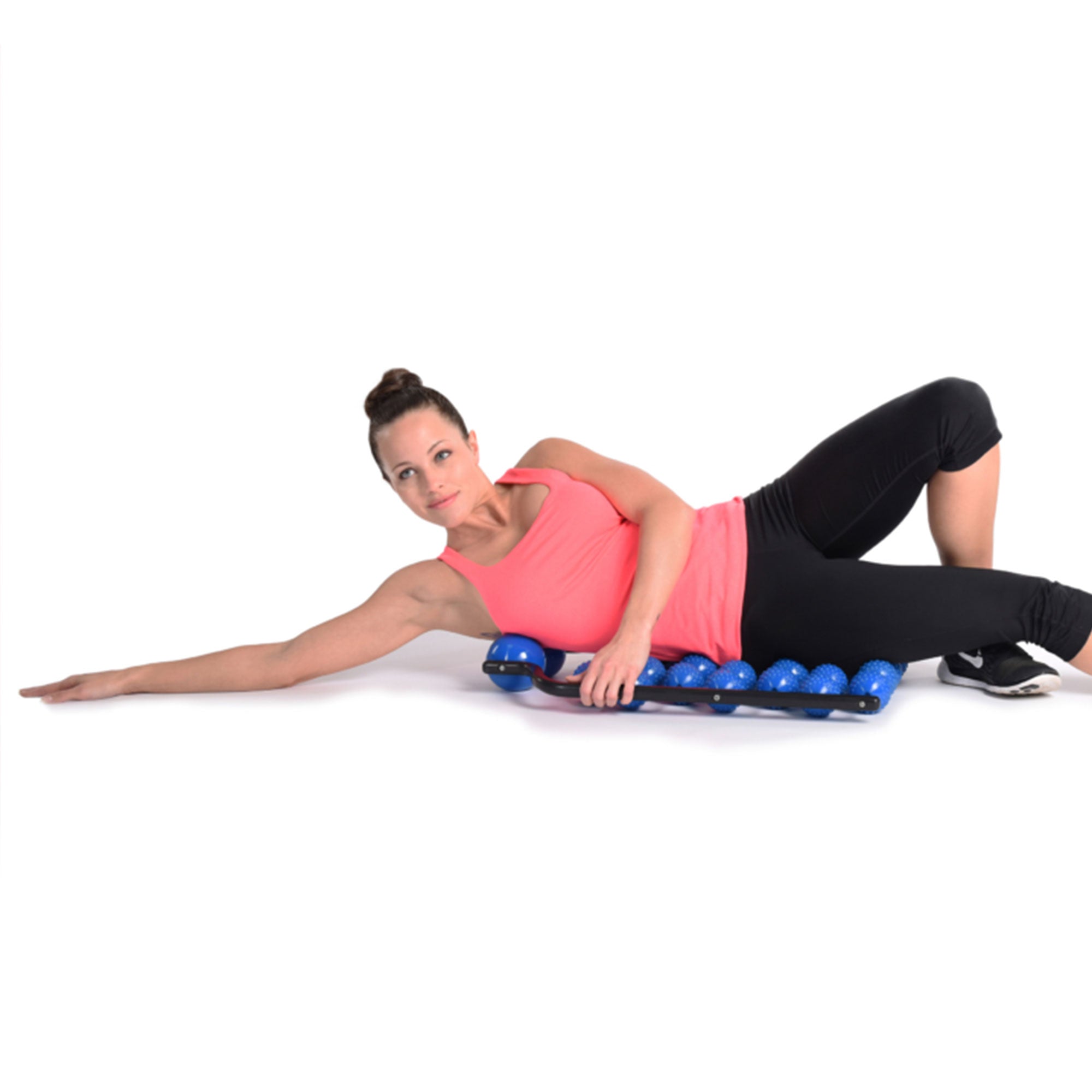 Stamina Backtrac Massager and Spine Stretcher for Back Pain, Black and Blue - VMInnovations