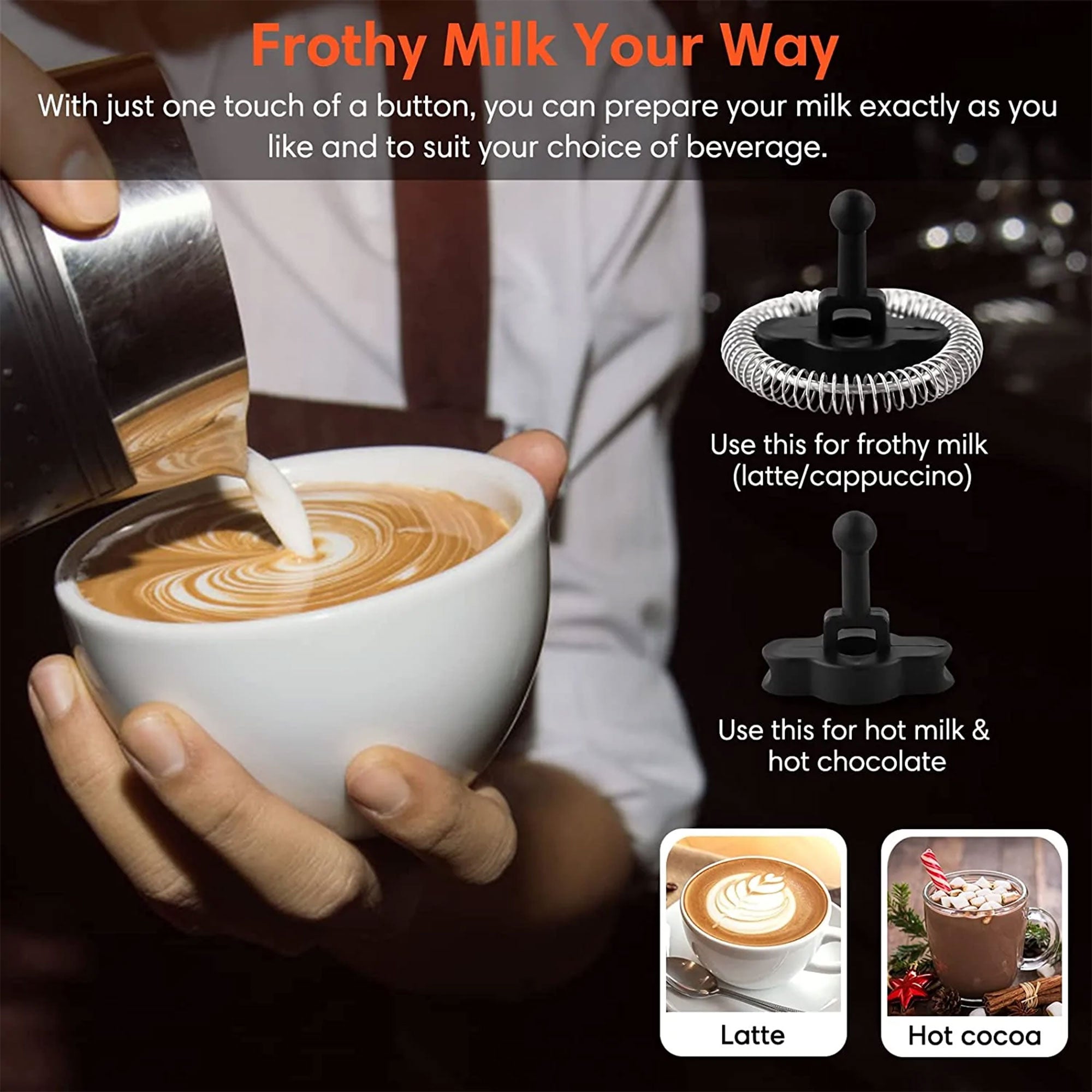 Sincreative Single Coffee Maker Cappuccino Machine w/ Milk Frother (Open Box) - VMInnovations