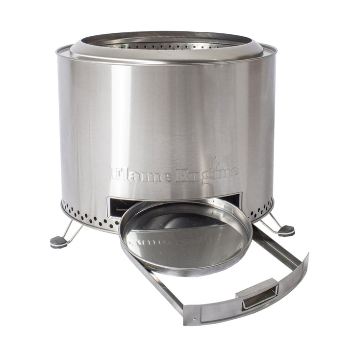 Flame Engine 19" Circular Smokeless Fire Pit w/Carry Bag, 304 Stainless Steel - VMInnovations