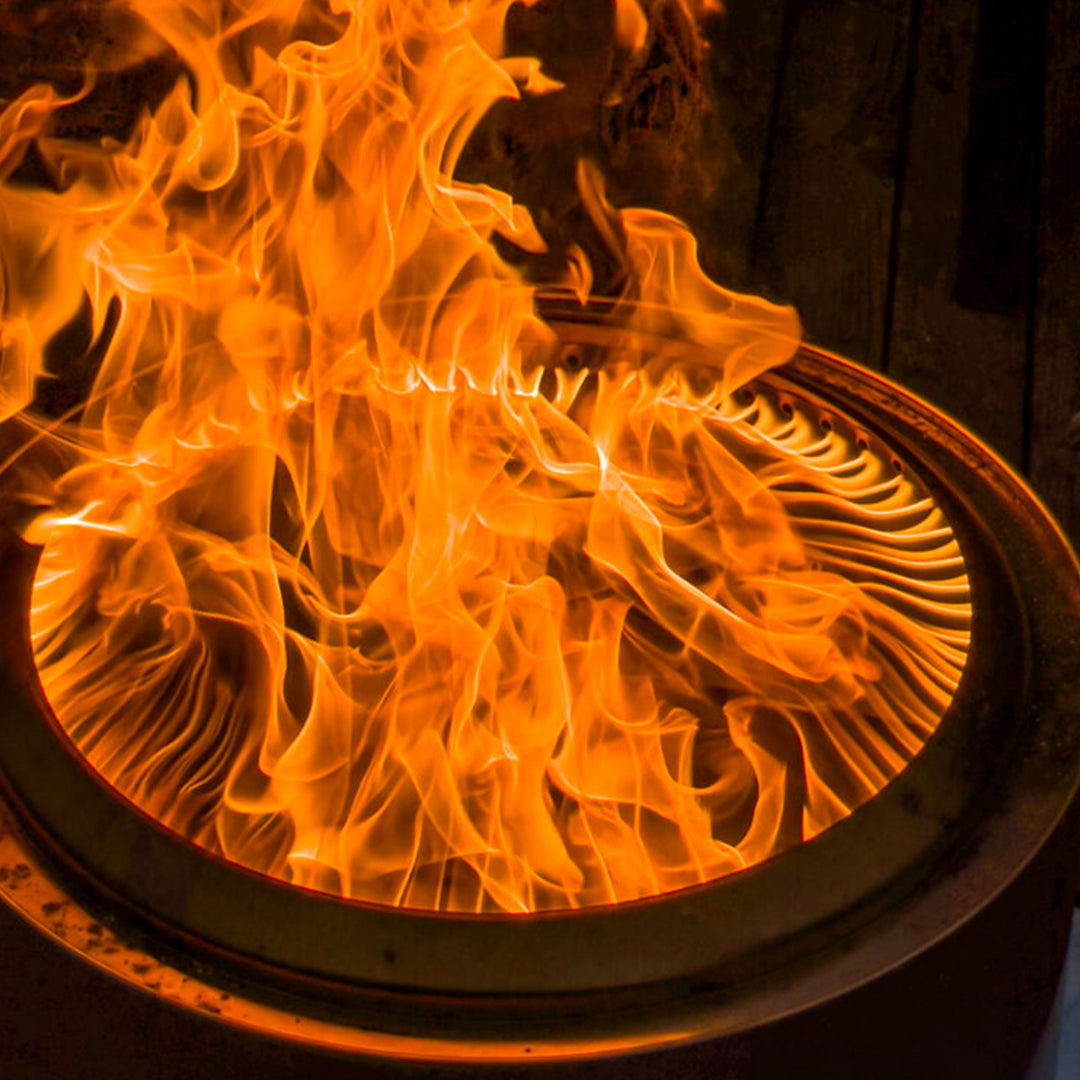 Flame Engine 19" Circular Smokeless Fire Pit w/Carry Bag, 304 Stainless Steel - VMInnovations