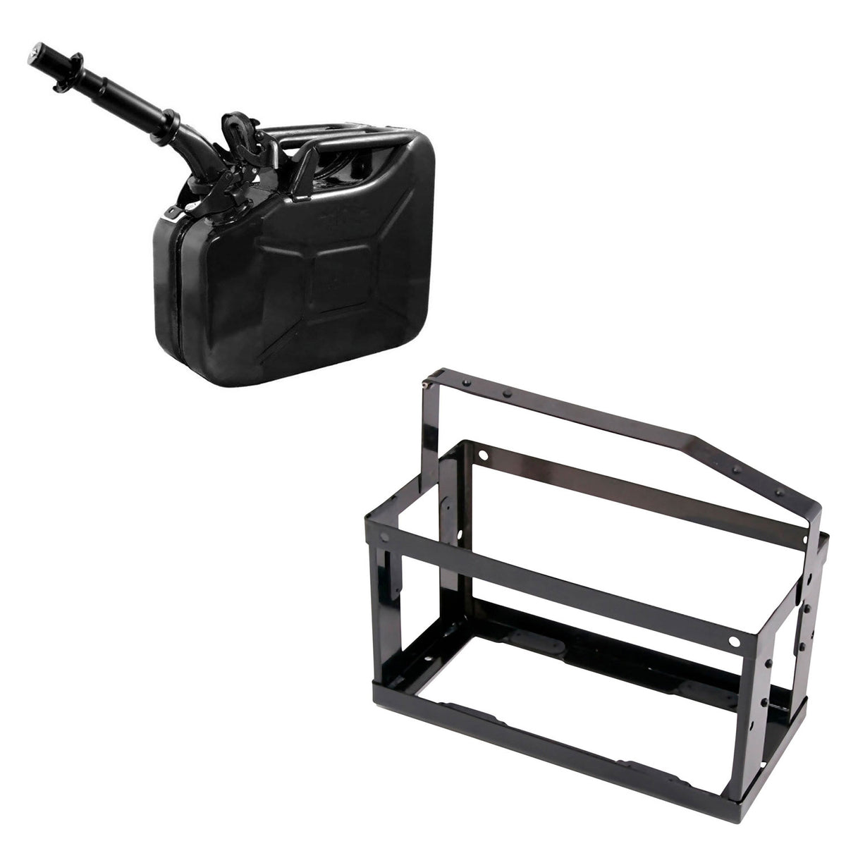 Wavian 2.6 Gallon/10 L SteelJerry Can with Mounting System, Black