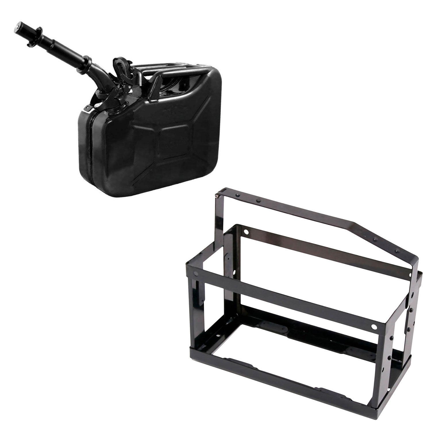 Wavian 2.6 Gallon/10 L SteelJerry Can with Mounting System, Black