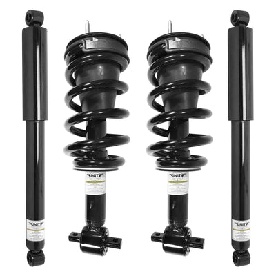 Unity Automotive Complete Front and Rear 4 Wheel Strut Assembly w/ Gas Shock Kit