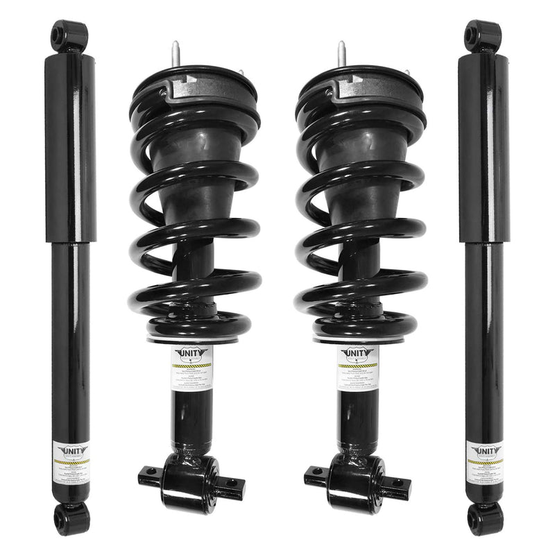 Unity Automotive Complete Front and Rear 4 Wheel Strut Assembly w/ Gas Shock Kit