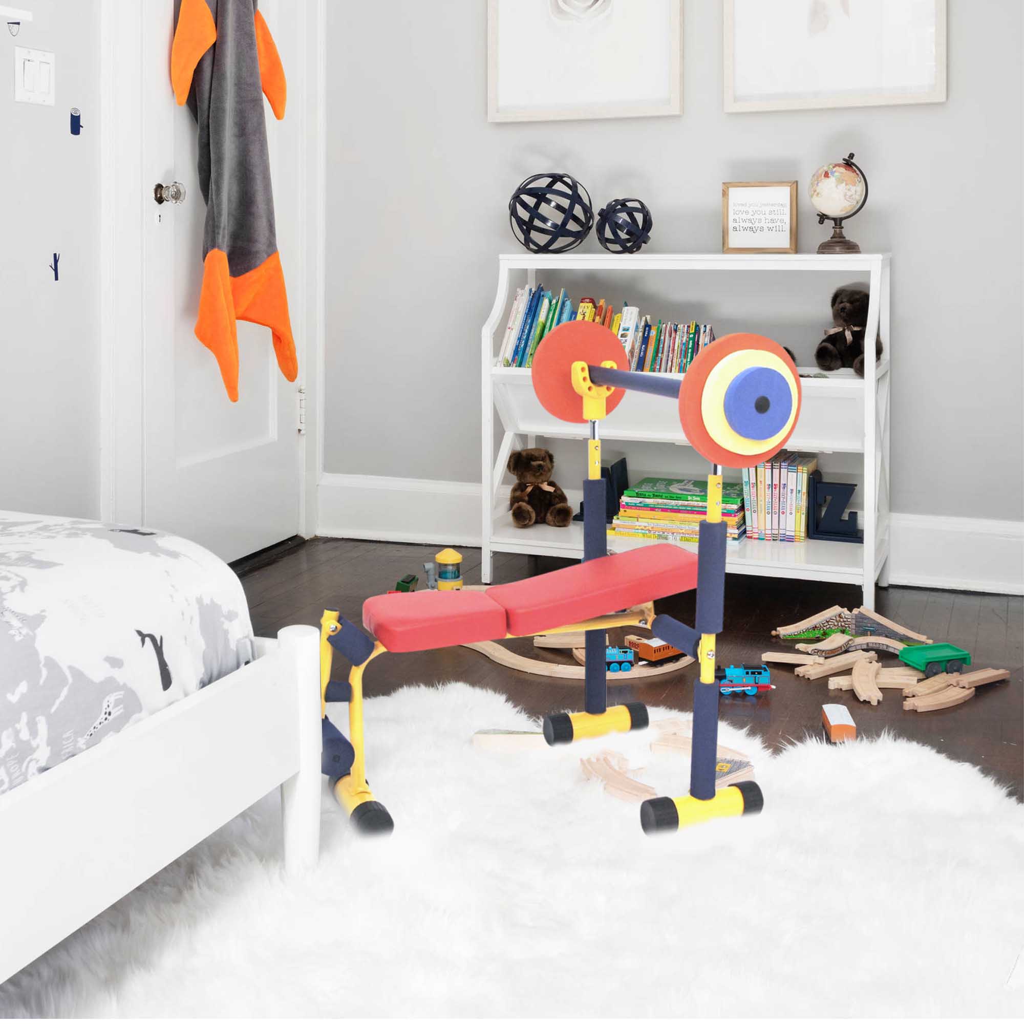 Fun & Fitness For Kids Exercise Equipment Weight Lifting Bench Set (Open Box) - VMInnovations