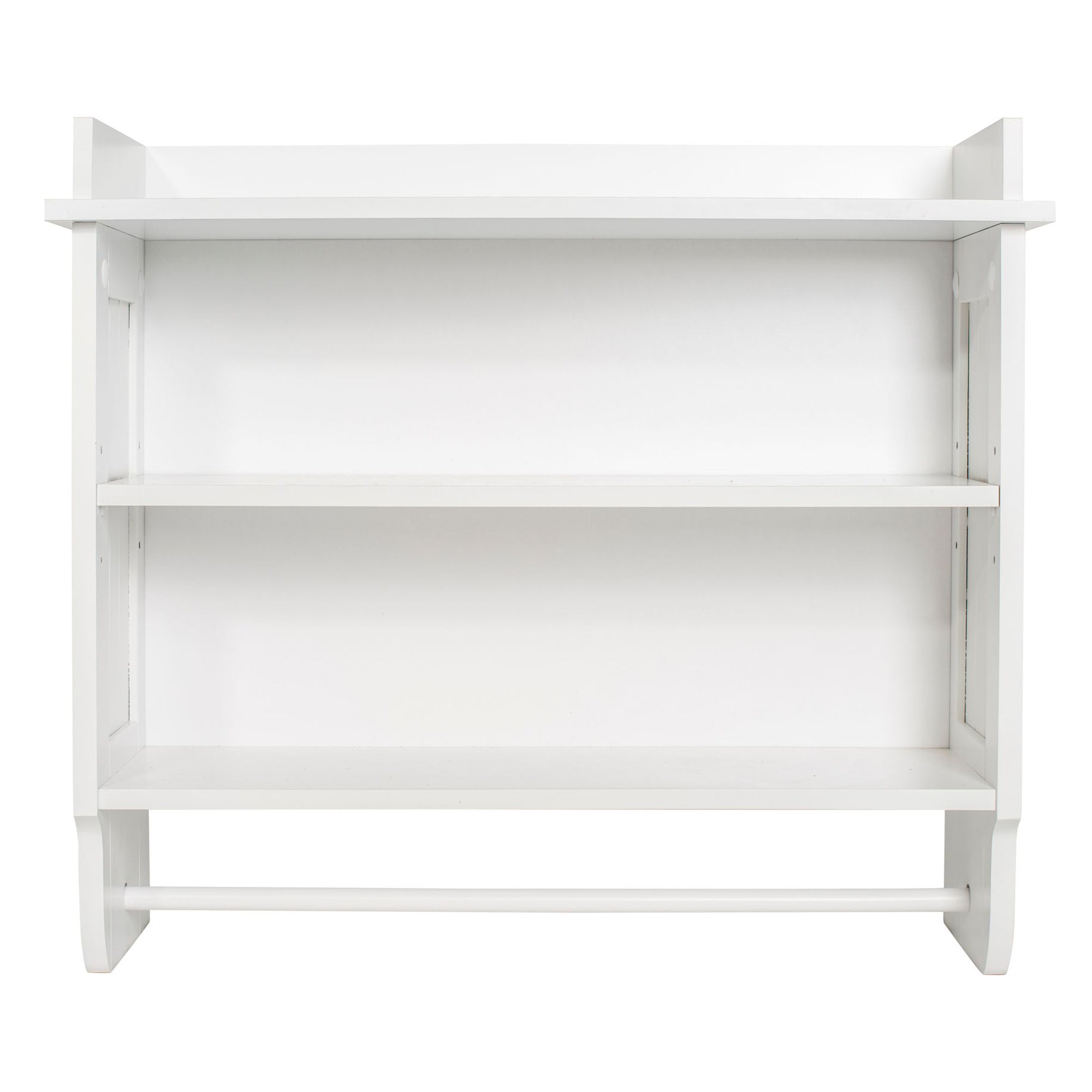 Redmon Contemporary Country Floating Wooden Wall Shelf with Towel Bar (Used) - VMInnovations