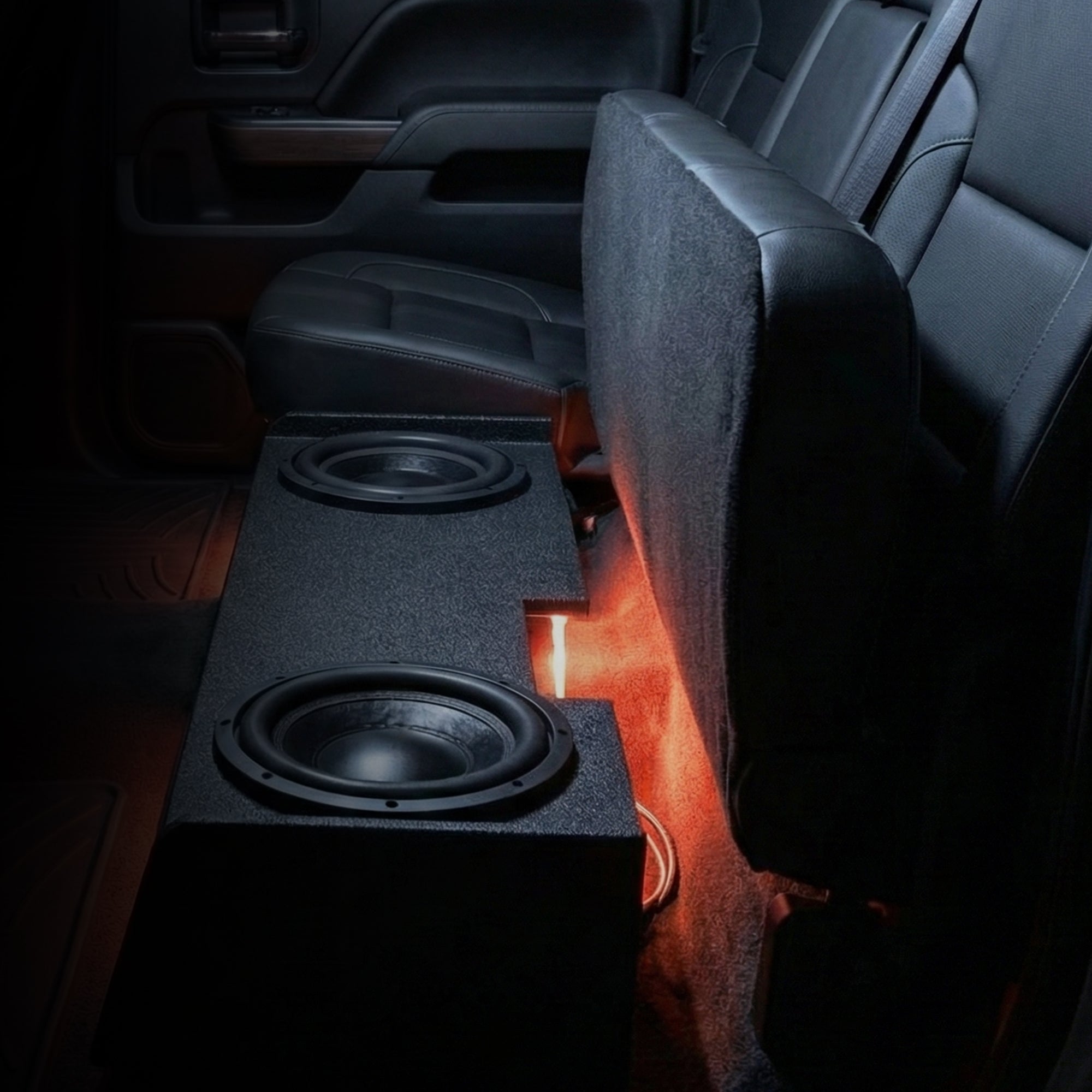 QPower 2019 Underseat Downfire 2 Hole 10" Subwoofer for GMC/Chevy 2019(Open Box) - VMInnovations