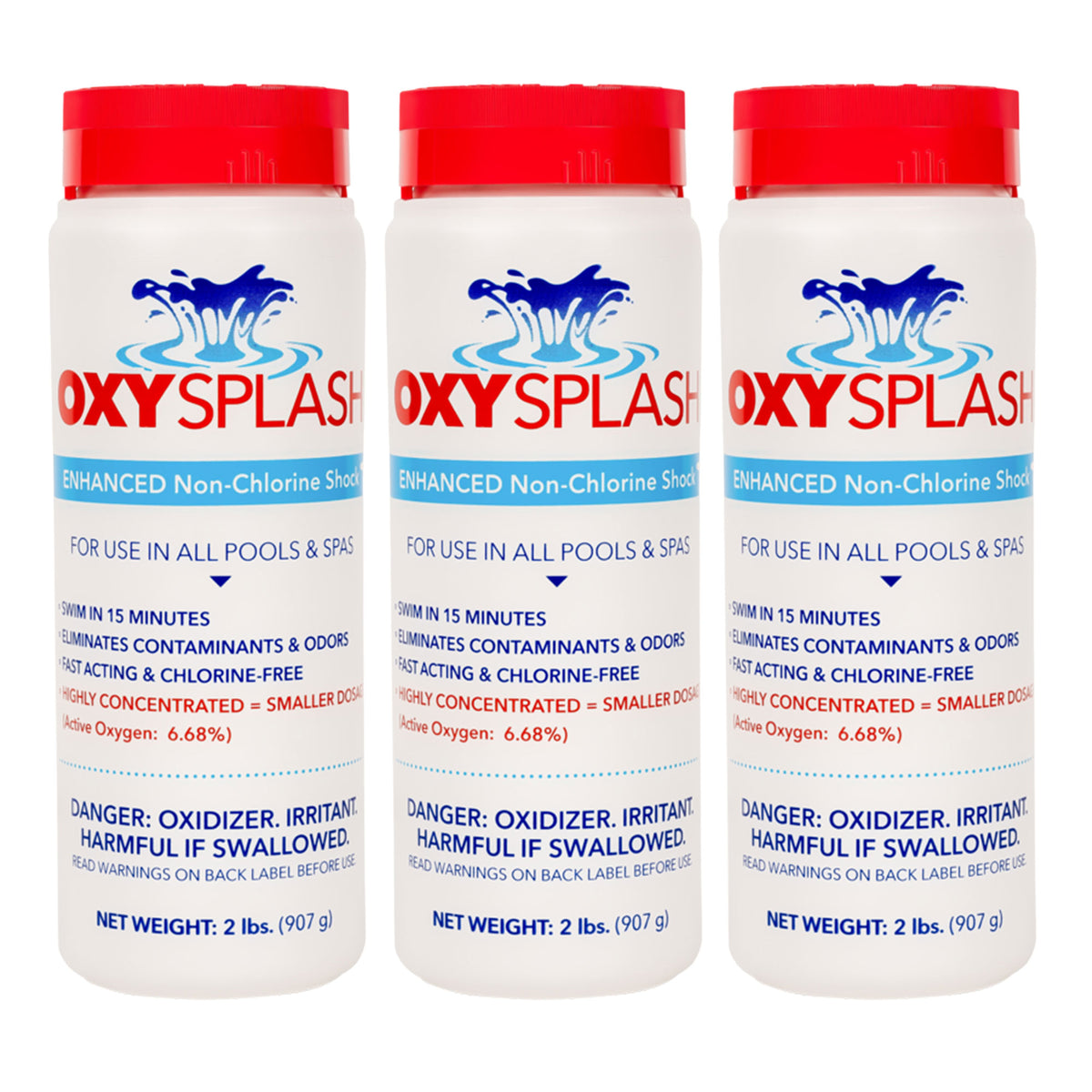 API OXSP2 Oxy Splash Swimming Pool Water Treatment Blend, 2 Pounds (3 Pack)