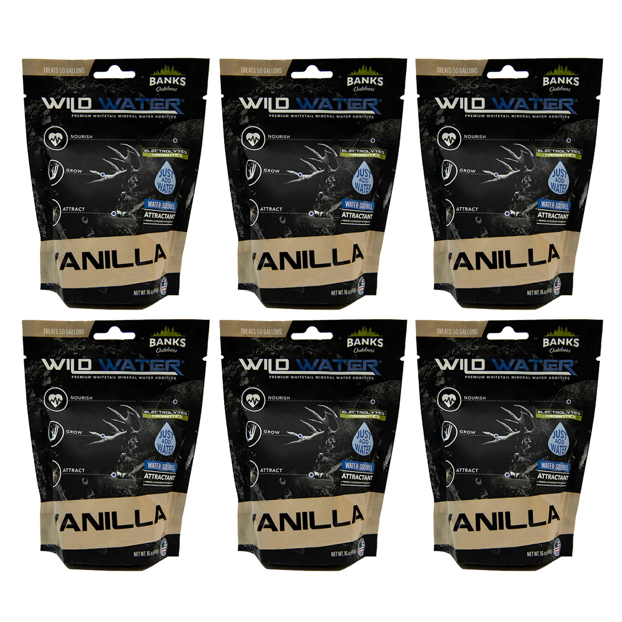 Banks Outdoors Wild Water Mineral Supplement and Attractant, Vanilla (6 Pack)