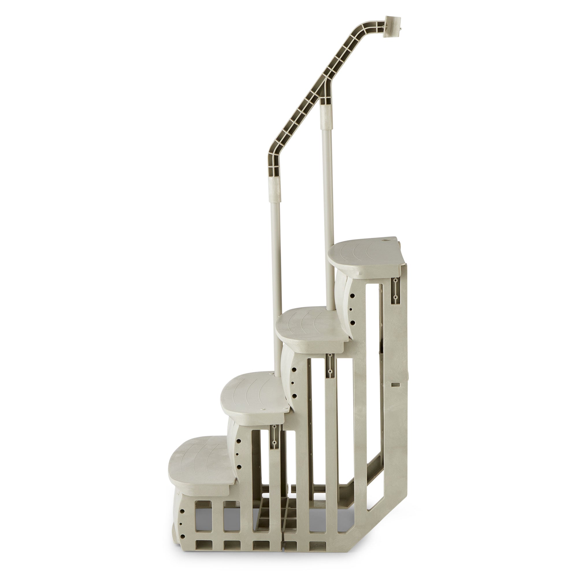 Main Access Smart Step 24 Inch Wide Swimming Pool Entrance w/ Hand Rail, Taupe - VMInnovations